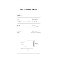 Yesido YC50 20W Type-C / 18W Usb Çıkışlı ve 1M 60W Type-C to Type-C Kablolu PD Şarj Cihazı - Siyah