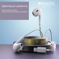 Yesido YH37 1.2M Lightning Bluetooth Kablolu Kulaklık - Beyaz