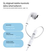 Yesido YH37 1.2M Lightning Bluetooth Kablolu Kulaklık - Beyaz