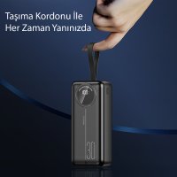 Yesido YP42 30.000 mAh Dijital Göstergeli USB3.0 PD Hızlı Şarj Powerbank - Siyah