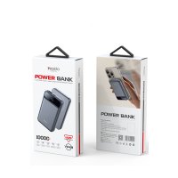 Yesido YP49 10.000 mAh Dijital Göstergeli 22.5W USB 3.0 / 20W Type-C Çıkışlı ve 15W Kablosuz Şarjlı PD Hızlı Şarj Magsafe Powerbank - Siyah