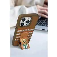 ZuckBear iPhone 15 Pro Claude Standlı Kapak - Siyah