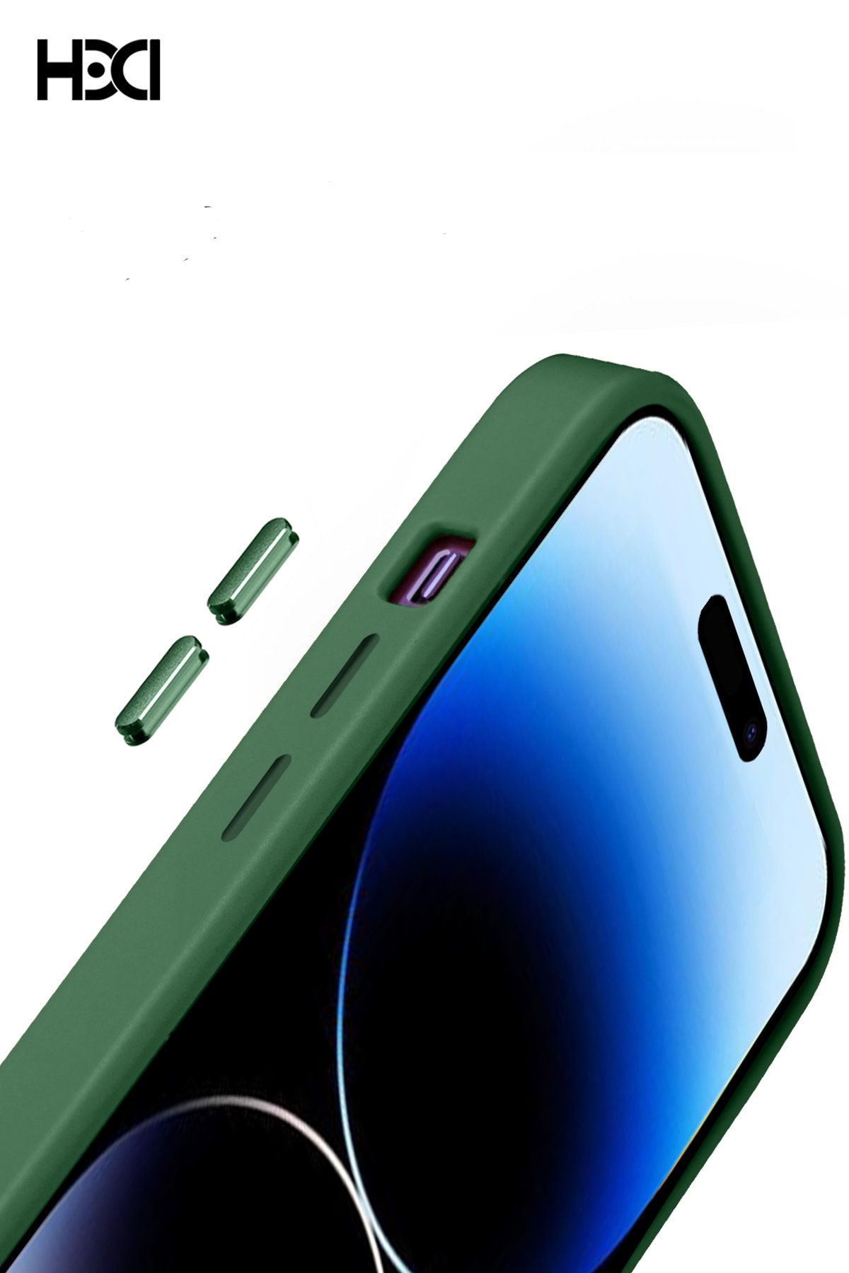 HDD iPhone 14 HBC-264 Lambor Karbon Fiber Sport Kapak - Titan Gri