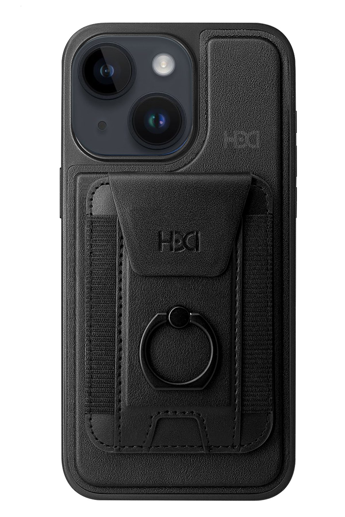 HDD iPhone 14 Kılıf HBC-190 Kolaj Kapak - Siyah