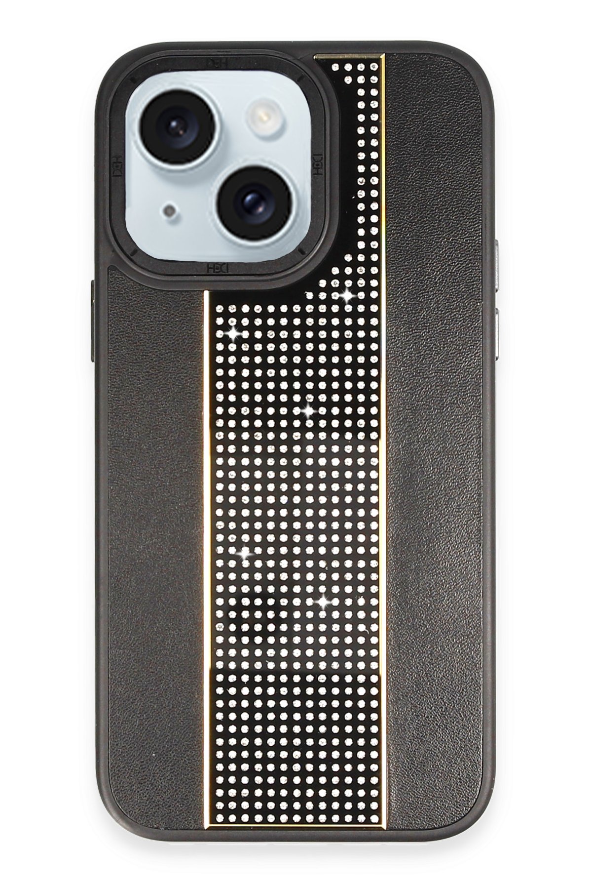 HDD iPhone 15 Kılıf HBC-190 Kolaj Kapak - Siyah