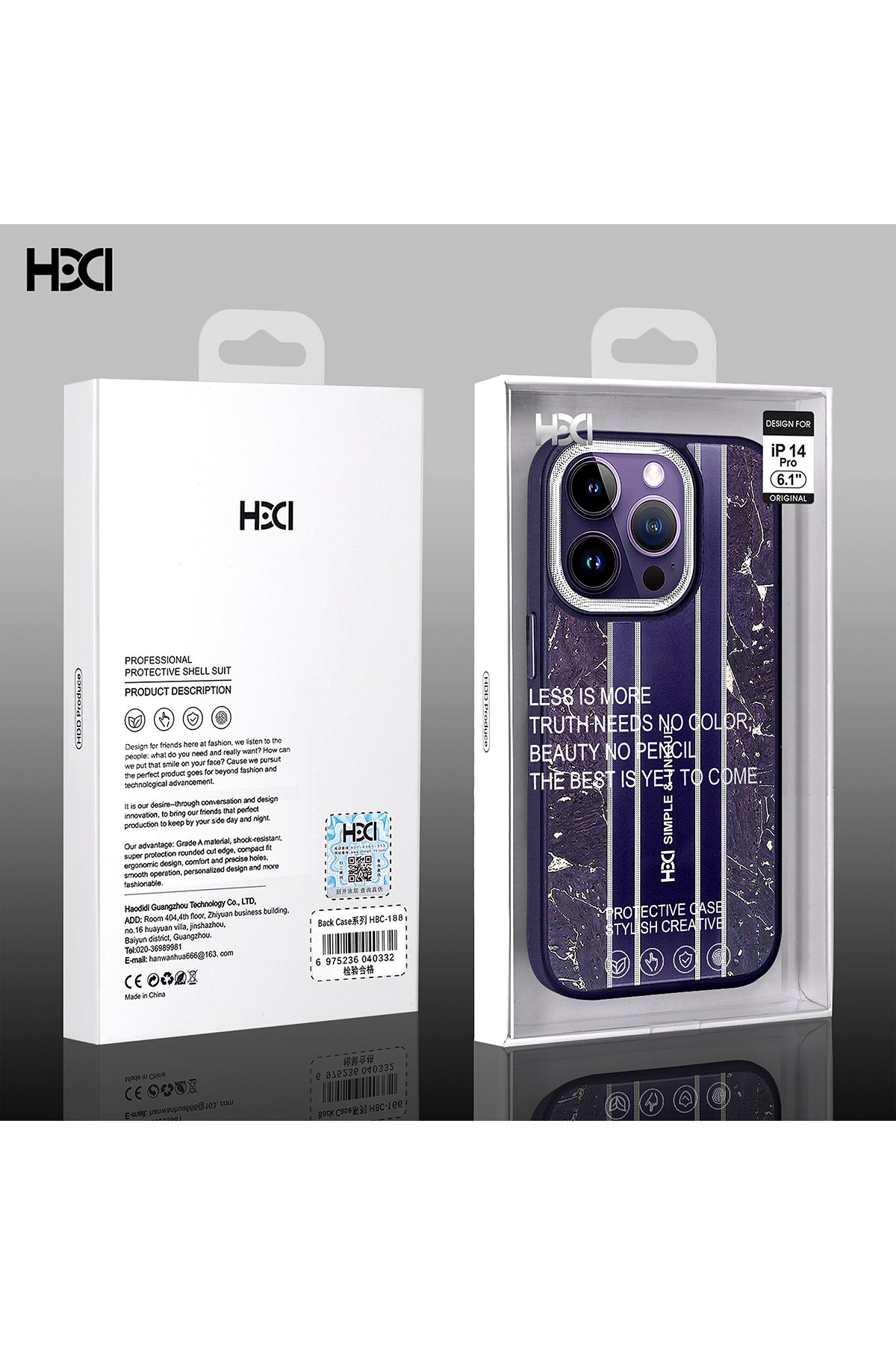 HDD iPhone 15 HBC-263 Monaco Kapak - Derin Mor