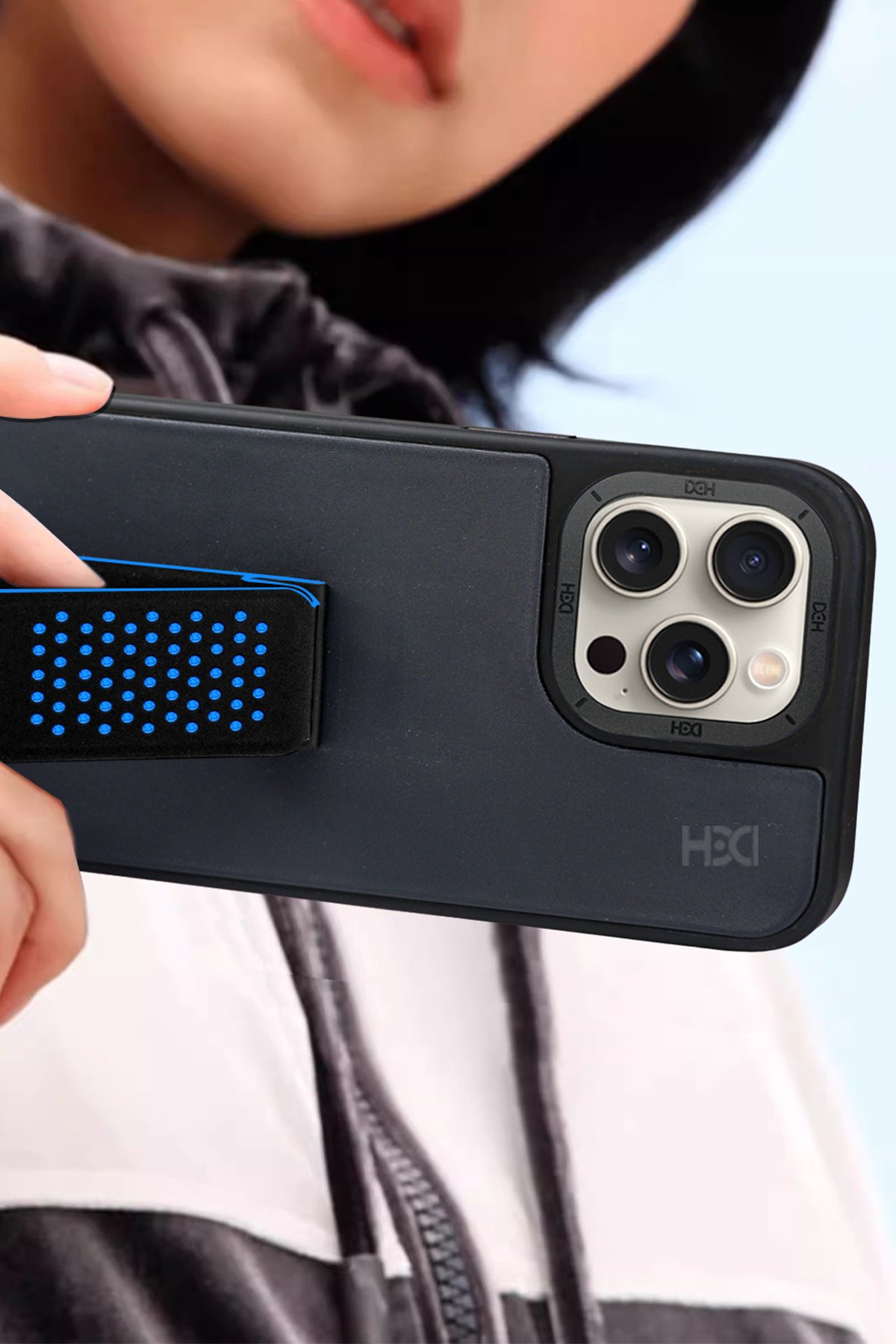 HDD iPhone 15 Pro HBC-239 Colombo Standlı Kapak - Koyu Yeşil