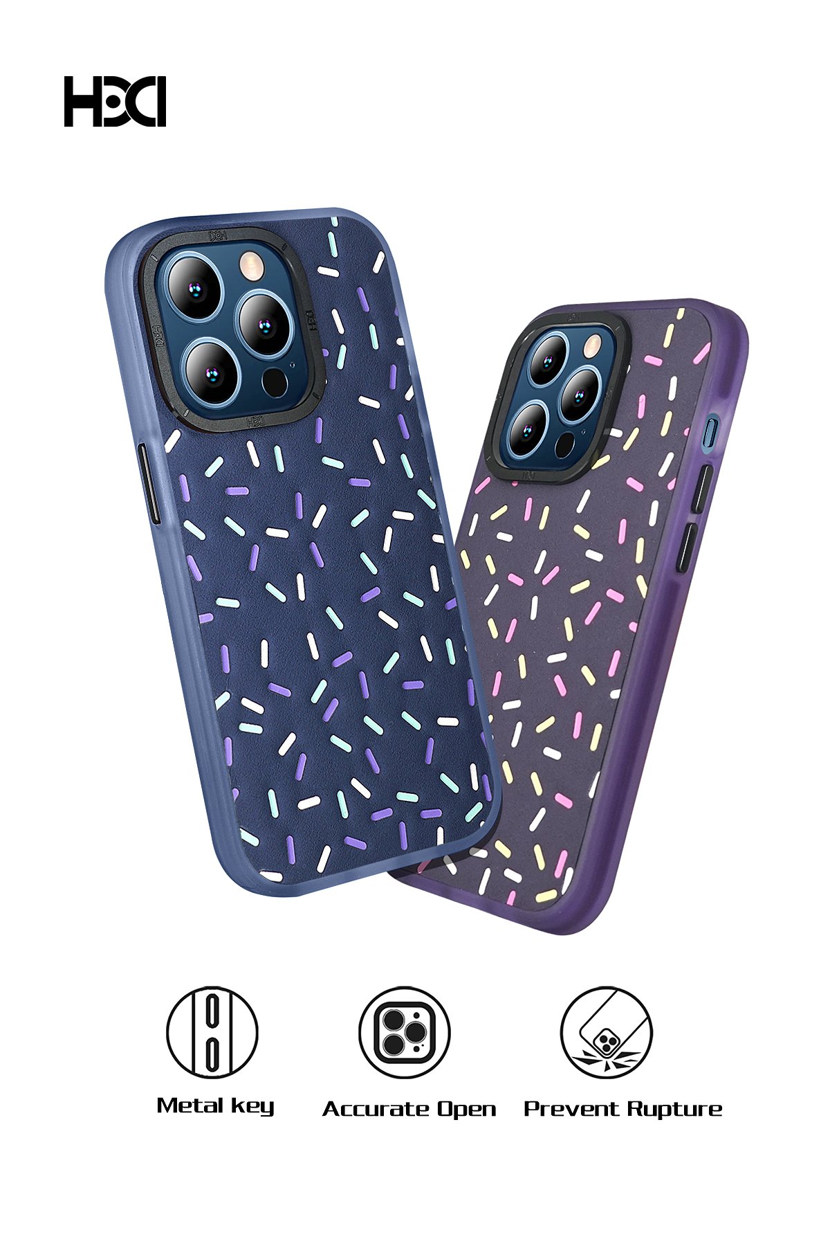 HDD iPhone 15 Pro Kılıf HBC-222 Bern Kapak - Lacivert