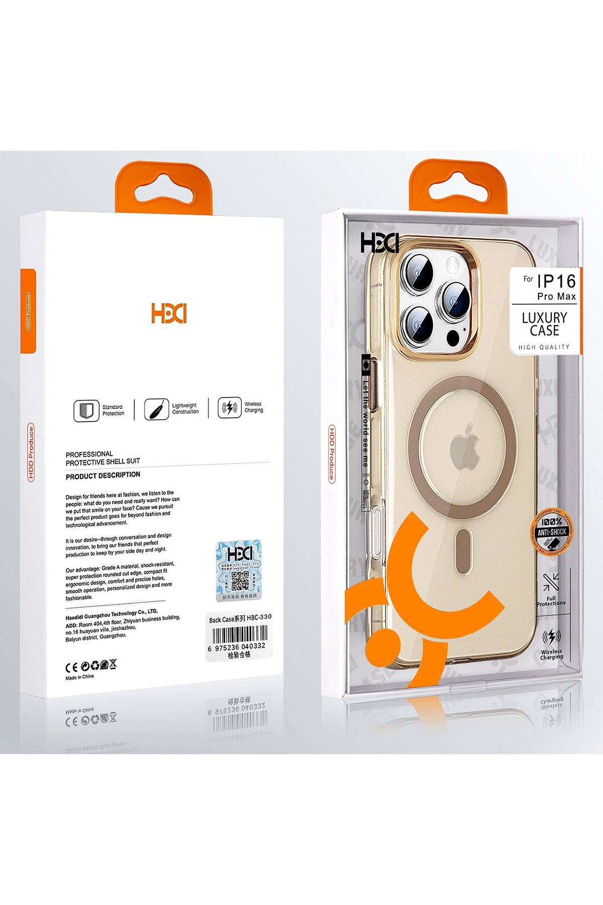 HDD iPhone 16 HBC-306 Aden PC Magsafe Kapak - Kahverengi