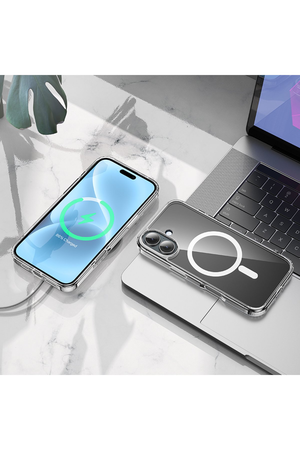 Hoco iPhone 16 3D Metal Frame Kamera Lens - Gümüş