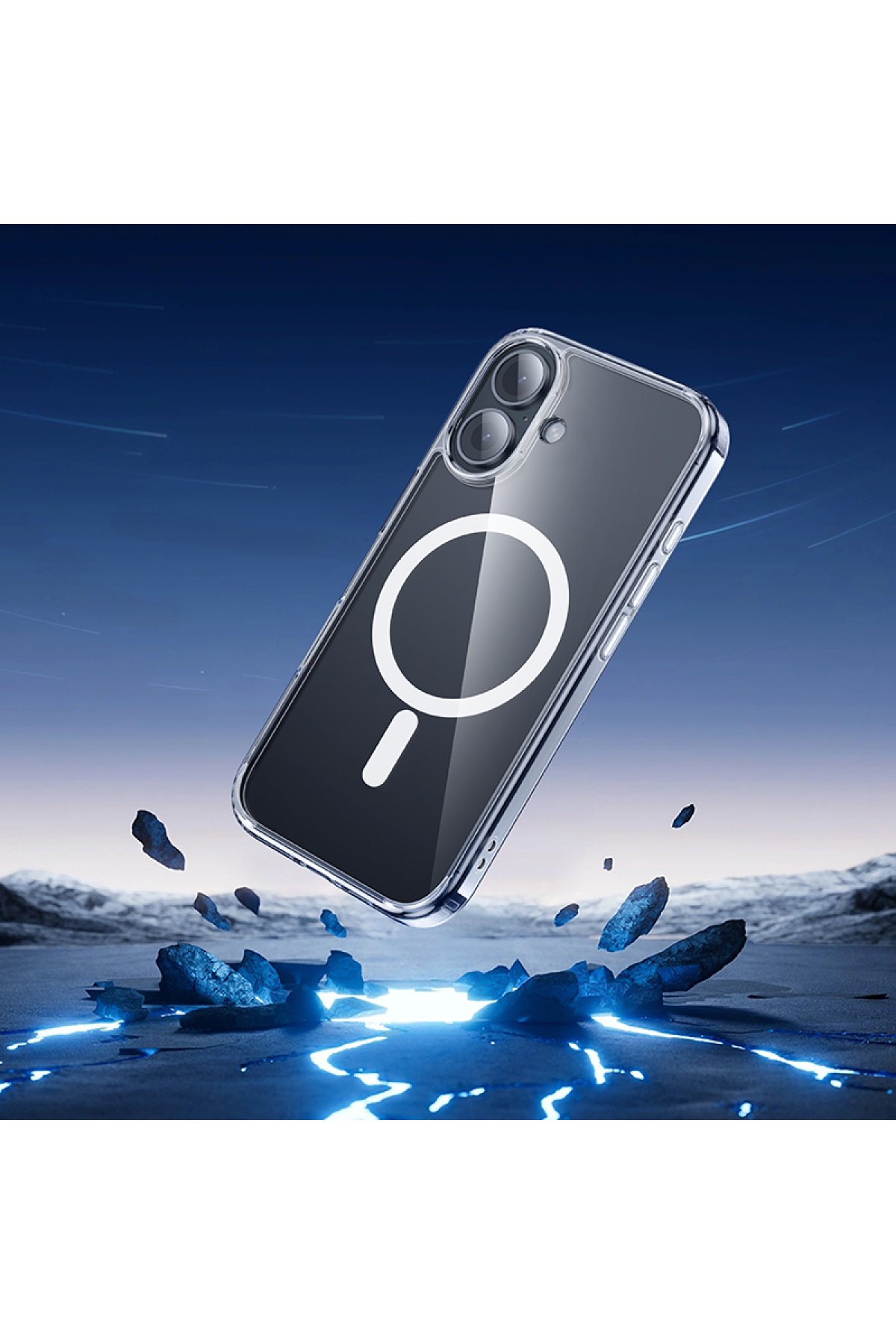 Hoco iPhone 16 3D Metal Frame Kamera Lens - Gümüş