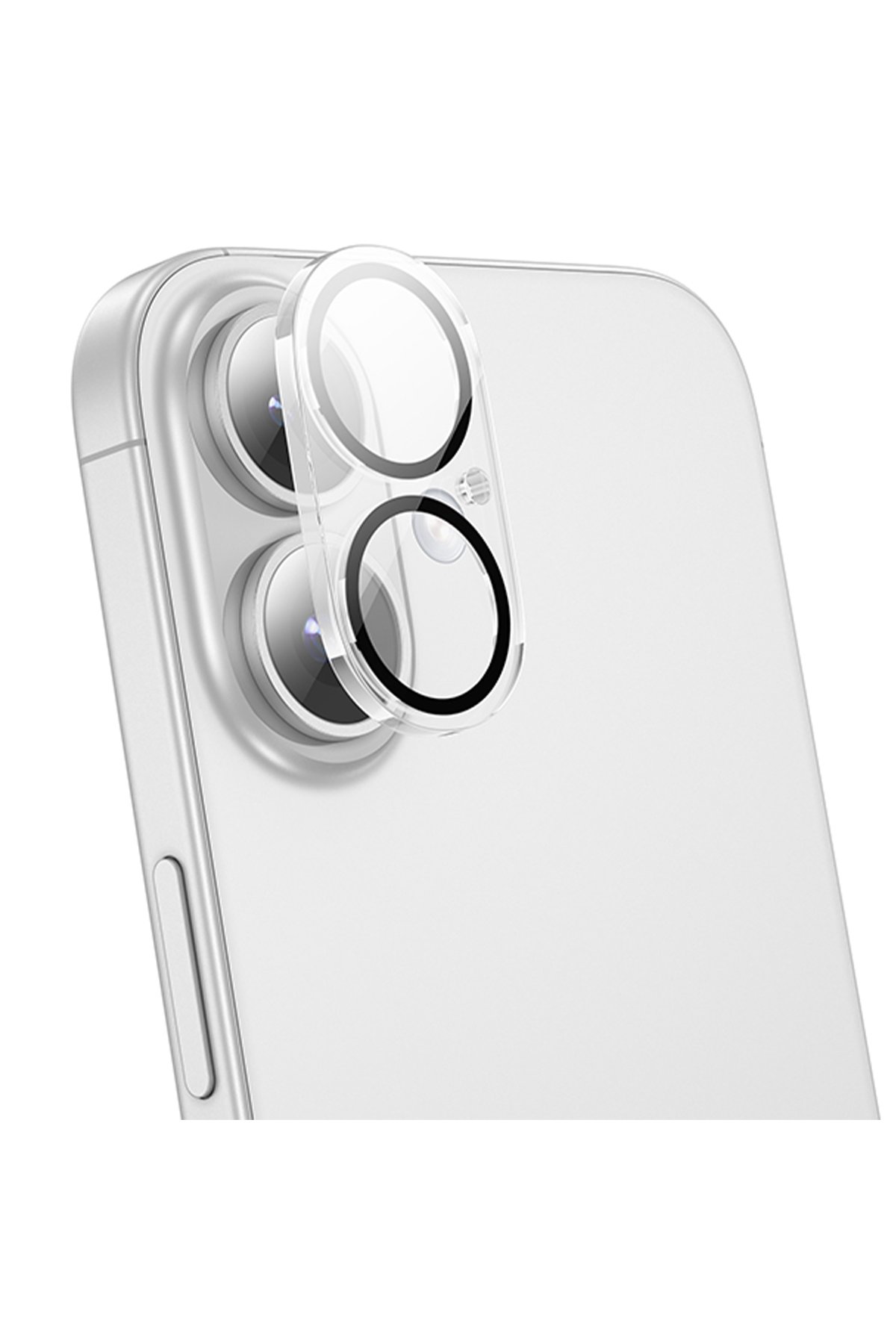 Hoco iPhone 16 Plus 3D Metal Frame Kamera Lens - Siyah