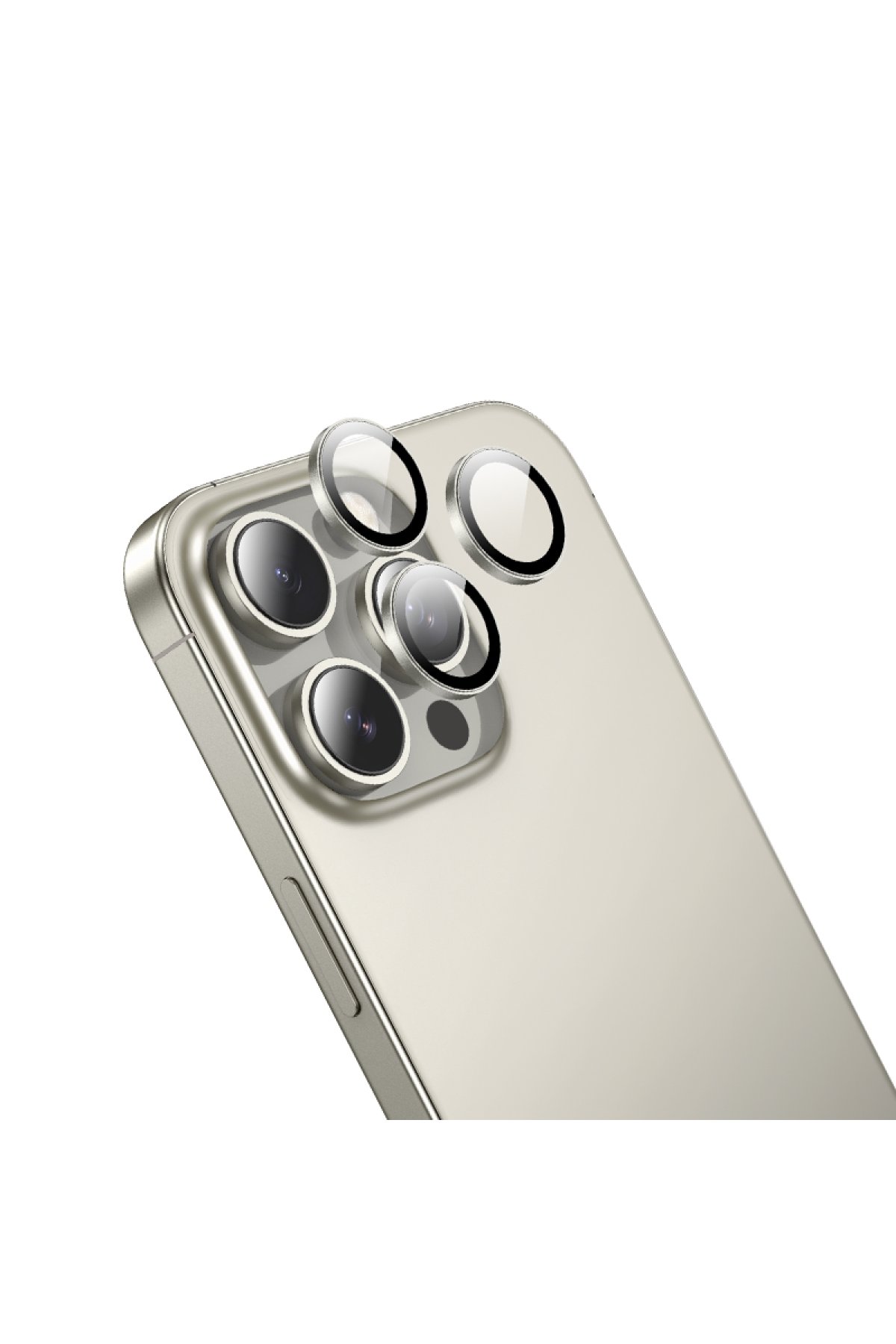 Hoco iPhone 16 Pro 3D Metal Frame Kamera Lens - Siyah