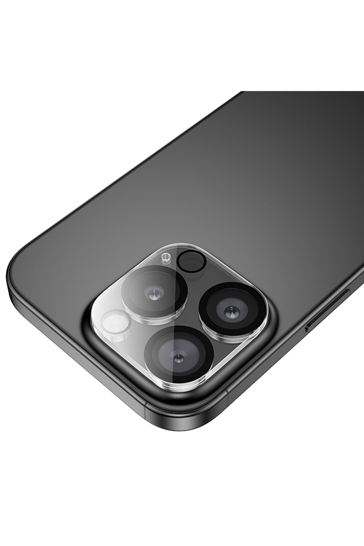 Hoco iPhone 16 Pro 3D Metal Frame Kamera Lens - Gümüş