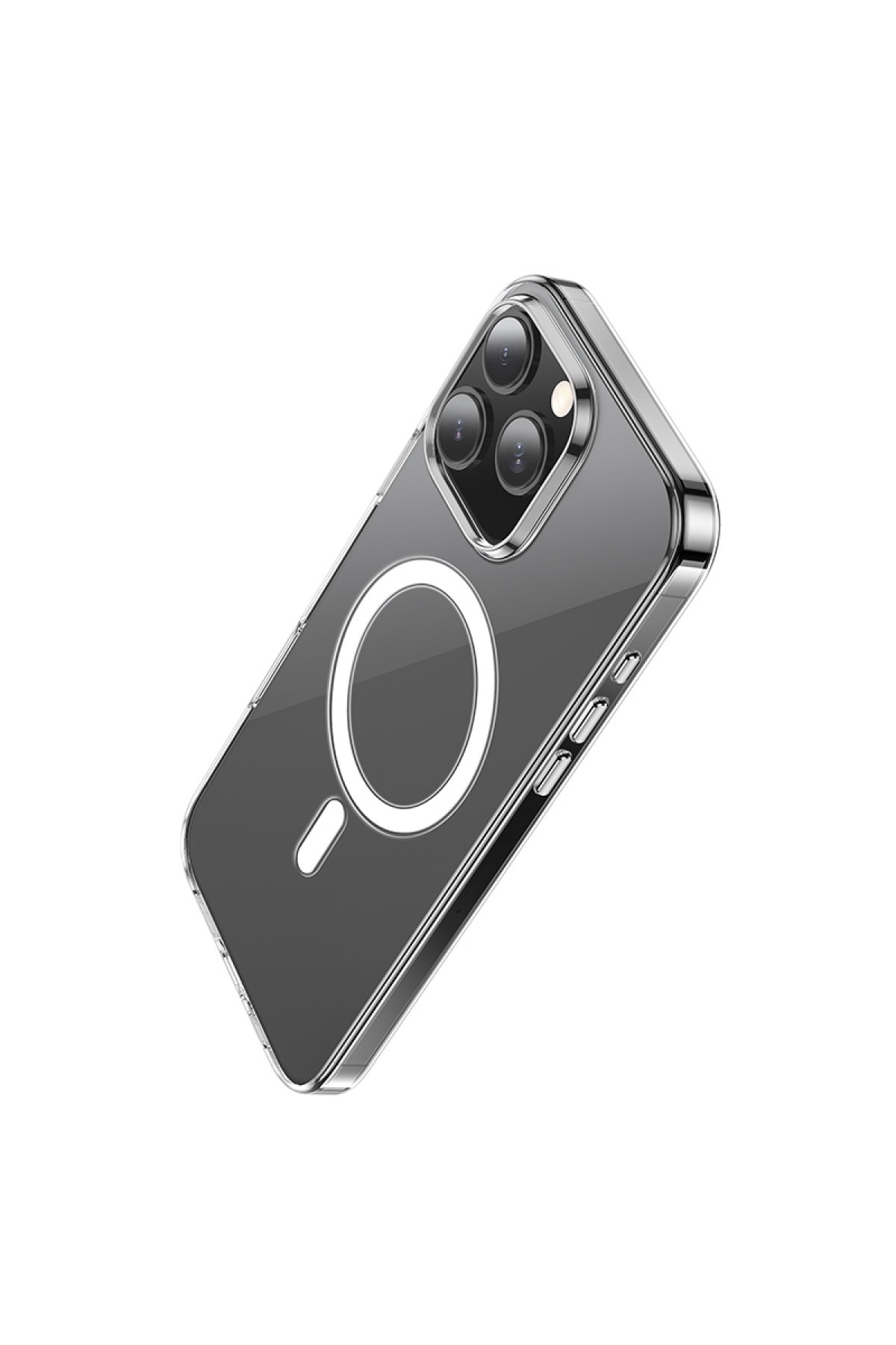 Hoco iPhone 16 Pro 3D Metal Frame Kamera Lens - Gümüş