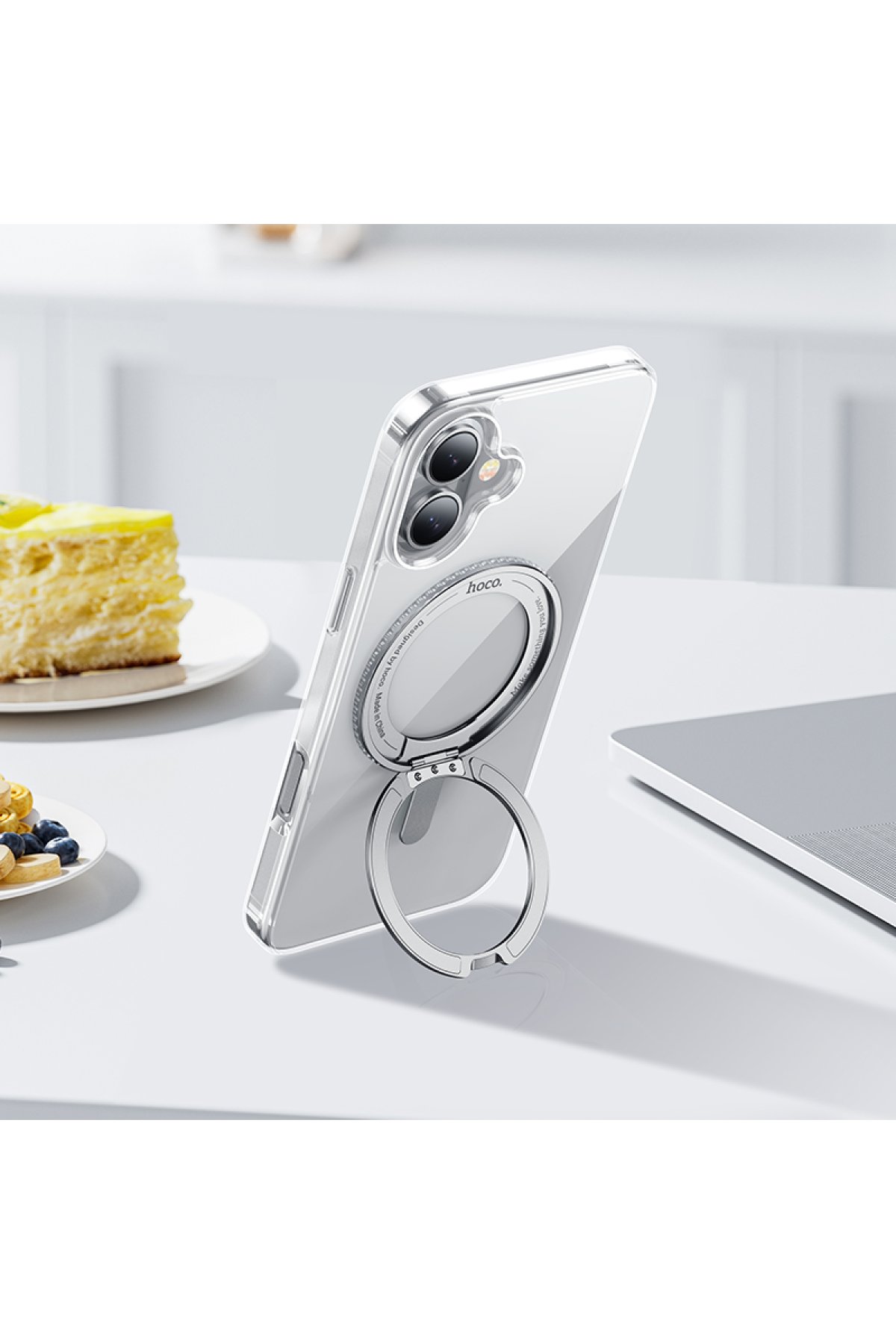Hoco iPhone 16 Primary Şeffaf Magsafe Kapak - Şeffaf