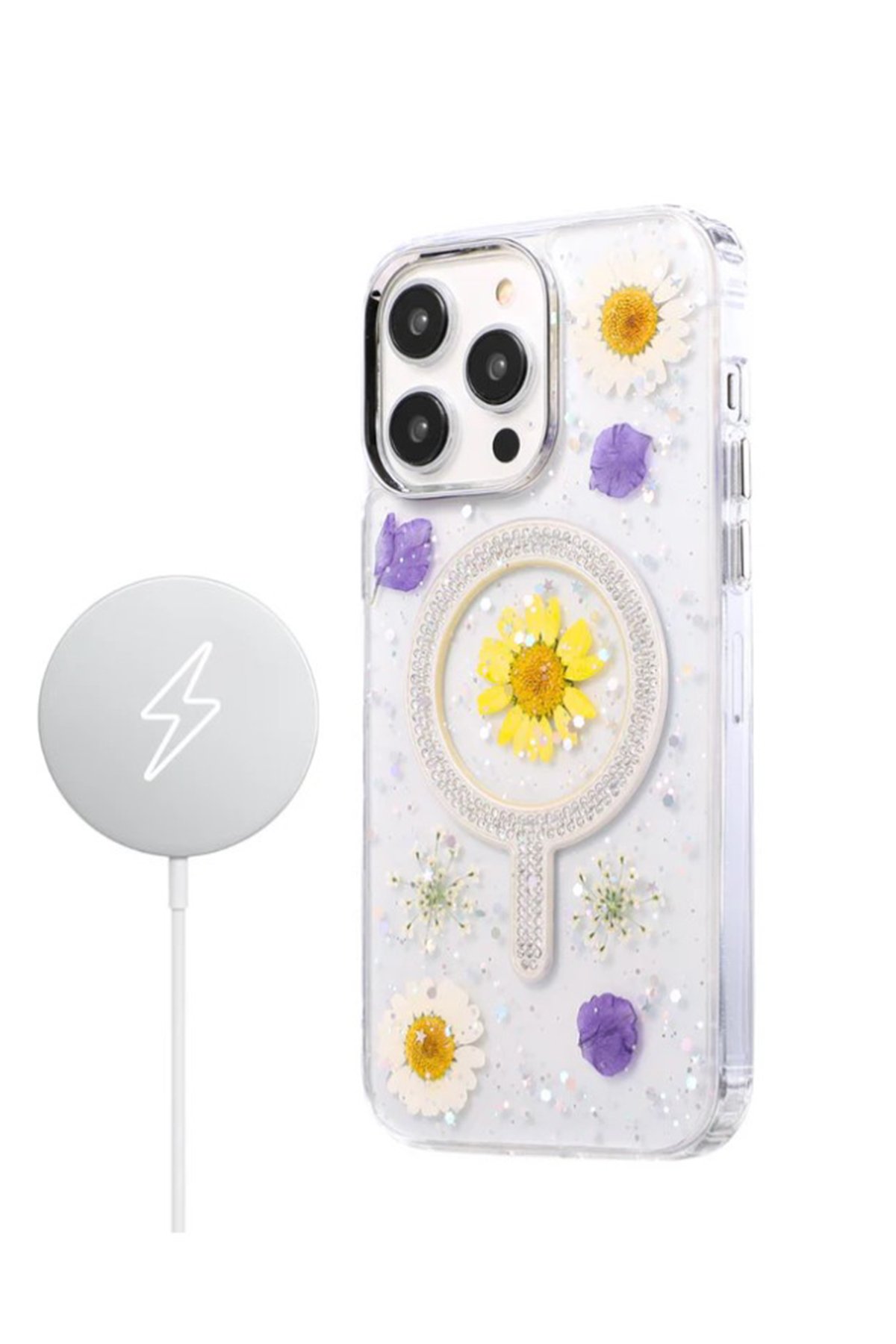 Newface iPhone 14 Kılıf Luko Lens Silikon - Gümüş