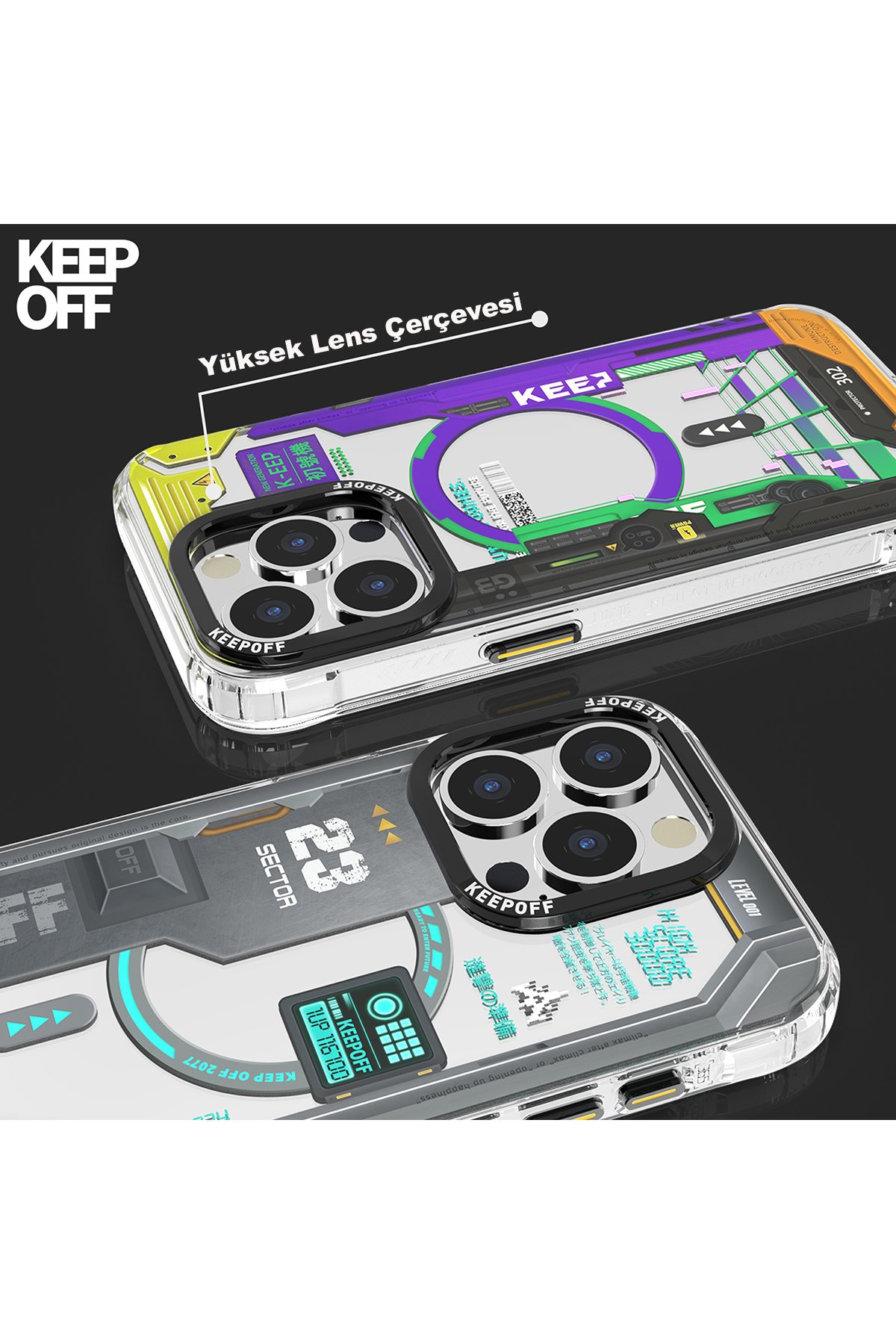 Keep Off iPhone 15 Summer Travel Magsafe Kapak - Green Mood