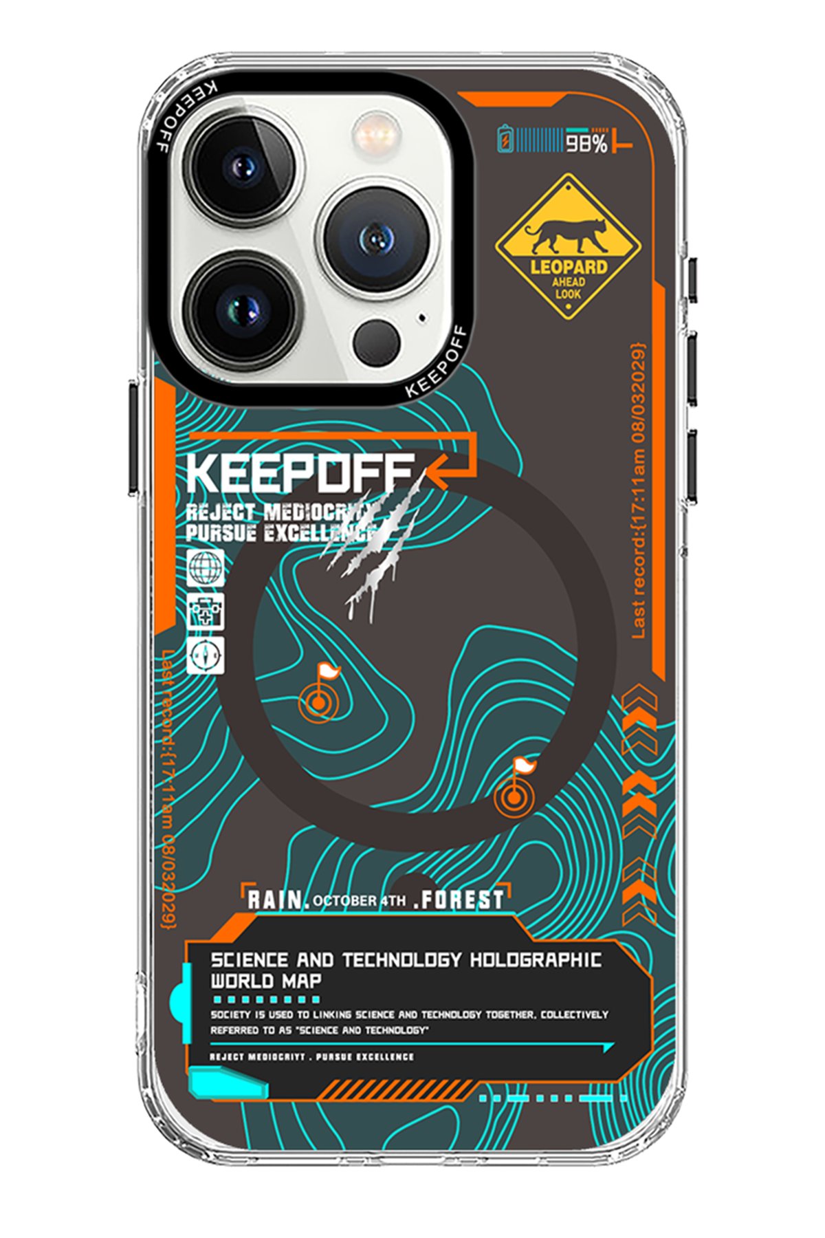 Keep Off iPhone 15 Pro Future Armor Magsafe Kapak - Radiation