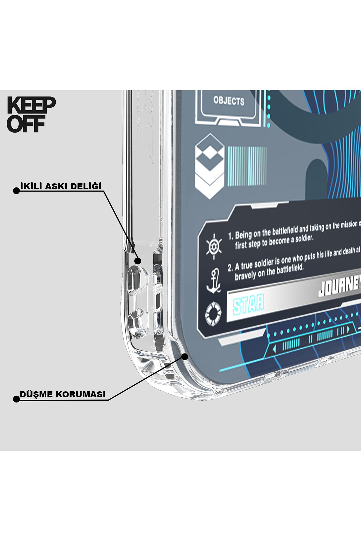 Keep Off iPhone 15 Pro Future Armor Magsafe Kapak - Radiation