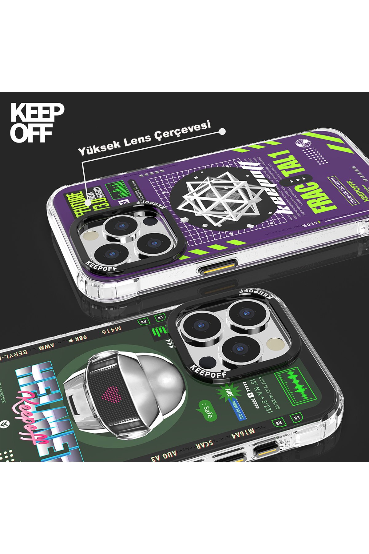 Keep Off iPhone 15 Pro Aerospace Magsafe Kapak - Satellite