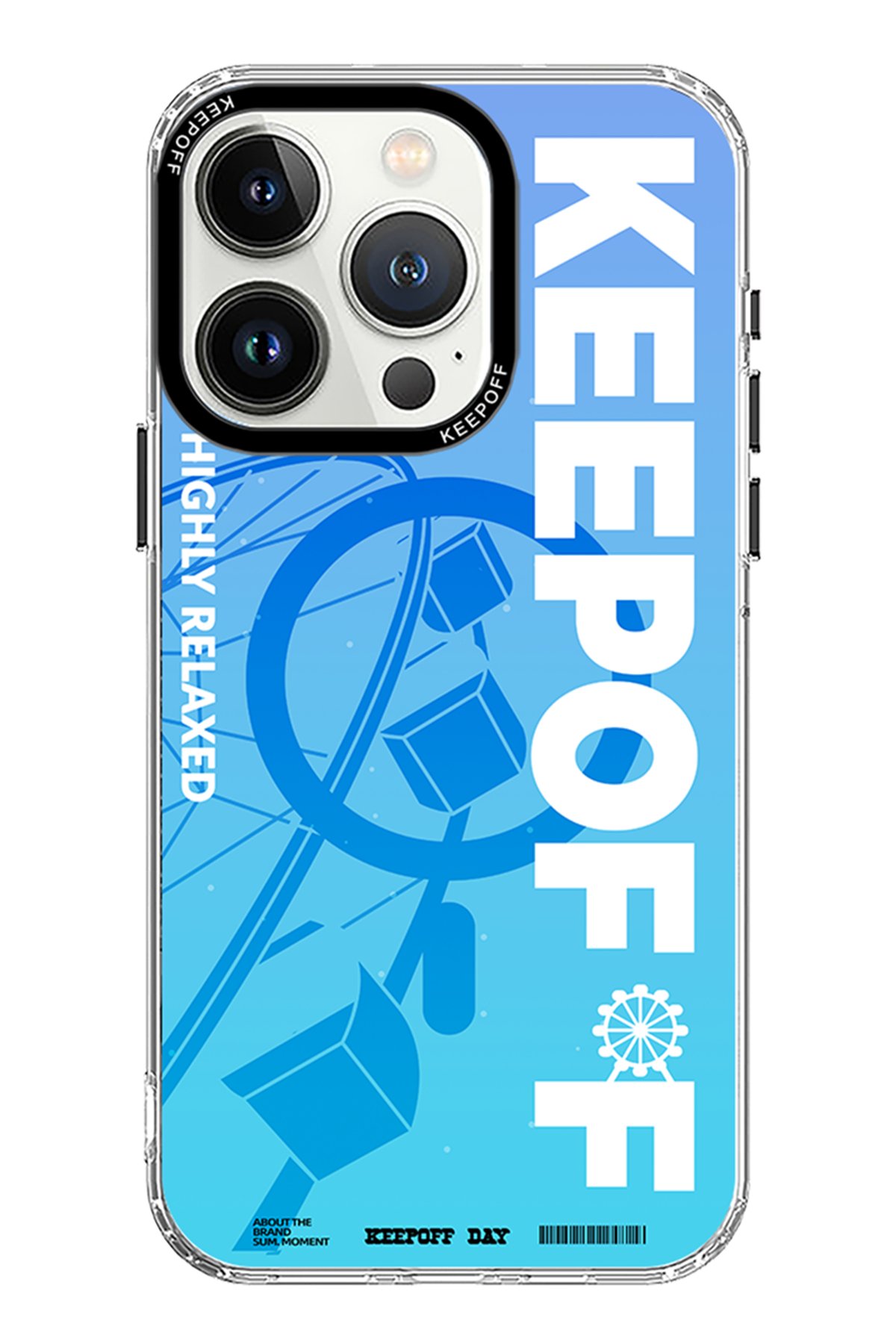 Keep Off iPhone 15 Pro Map Magsafe Kapak - Snowfield