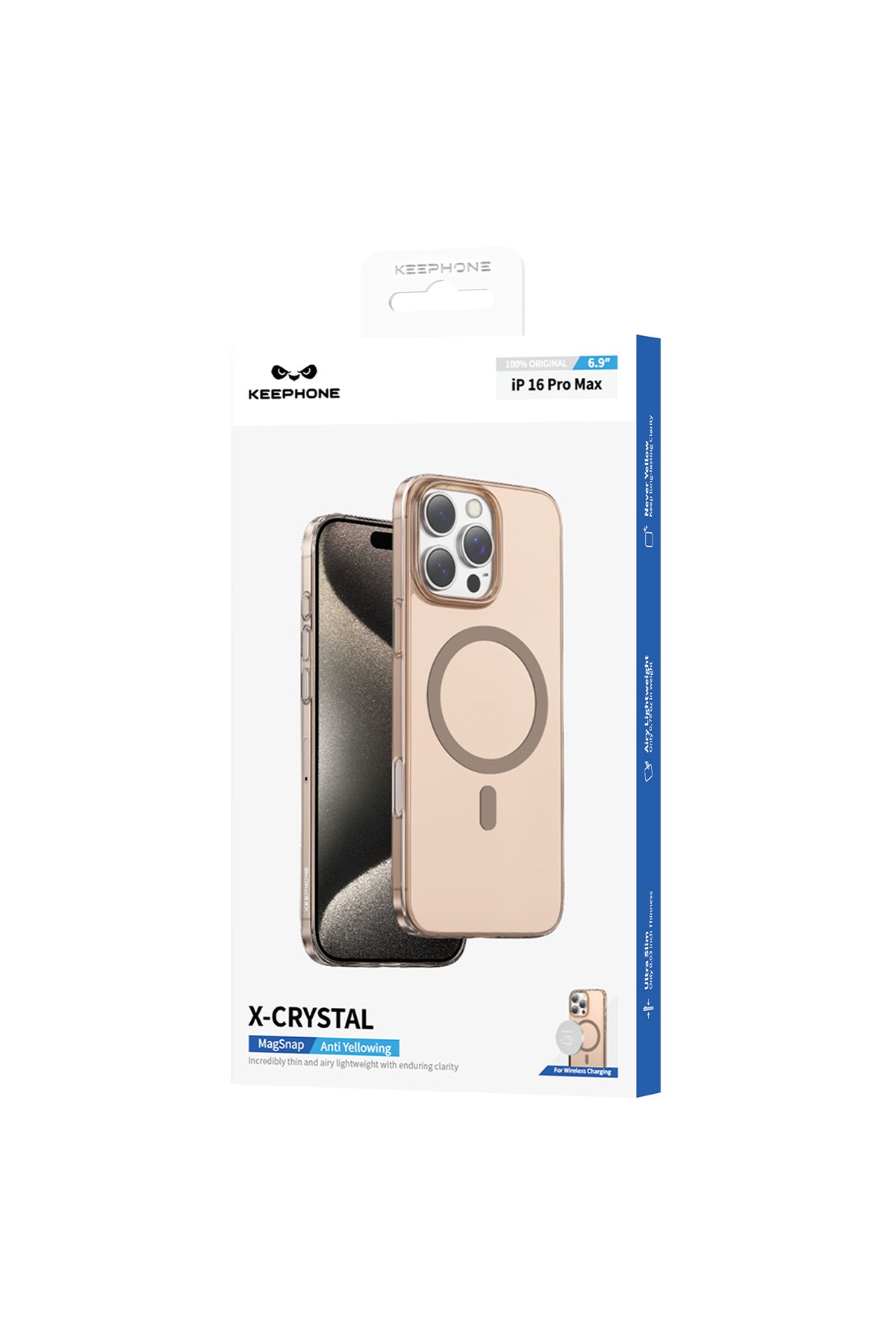 Keephone iPhone 16 Pro Max Dazzle Pro Matte Magsafe Kılıf - Natural Titanyum