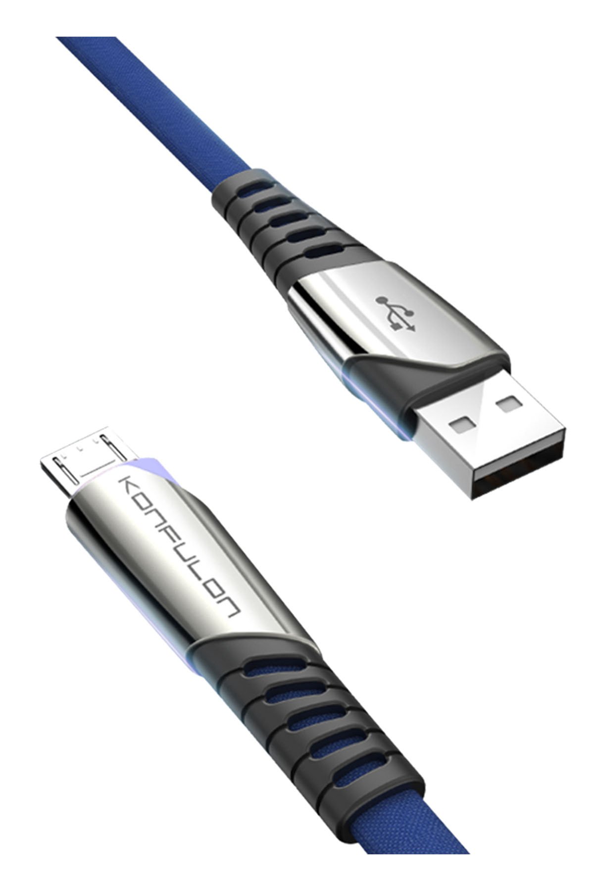 Konfulon S53 Led Işıklı Micro USB Kablo 1M 3A - Siyah