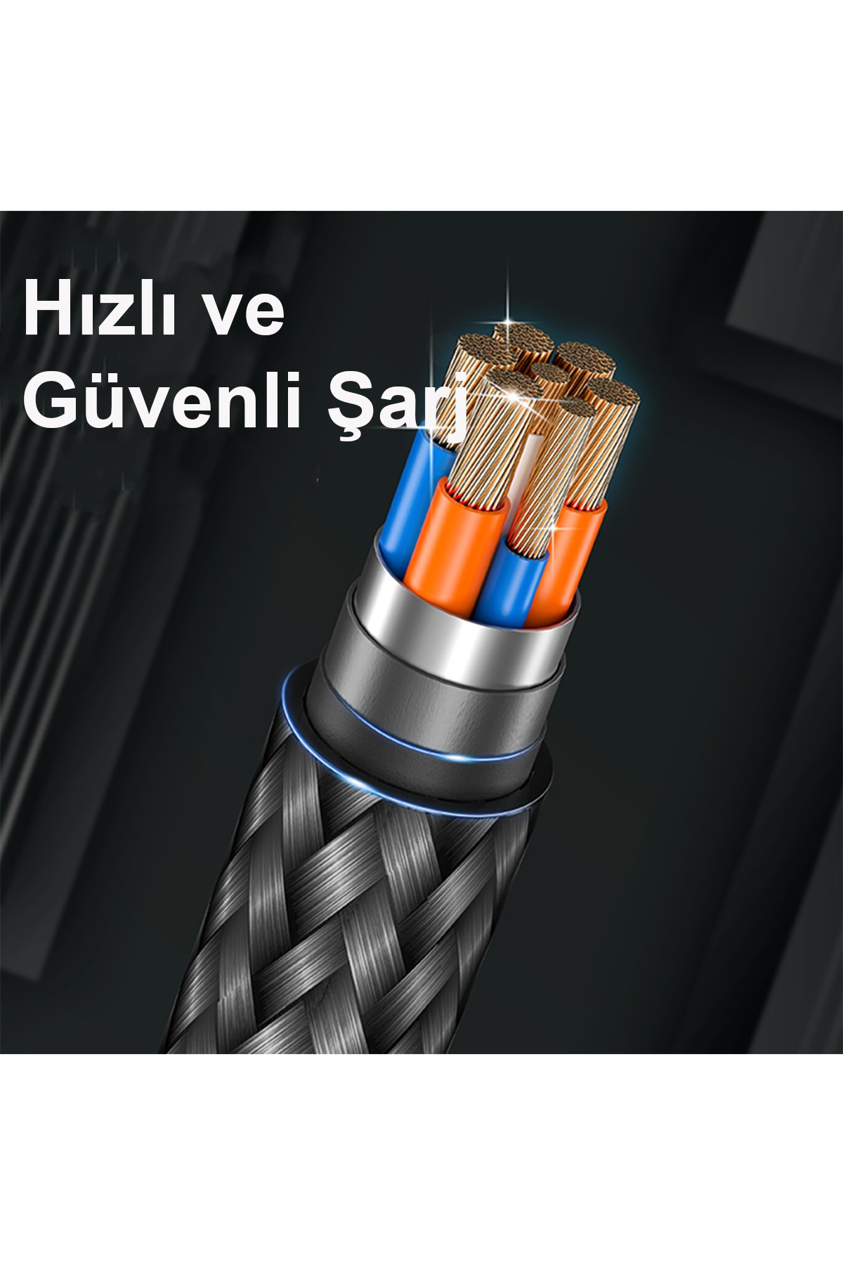 Konfulon S84 Seramik Uçlu Type-C 1M 3.1A - Siyah