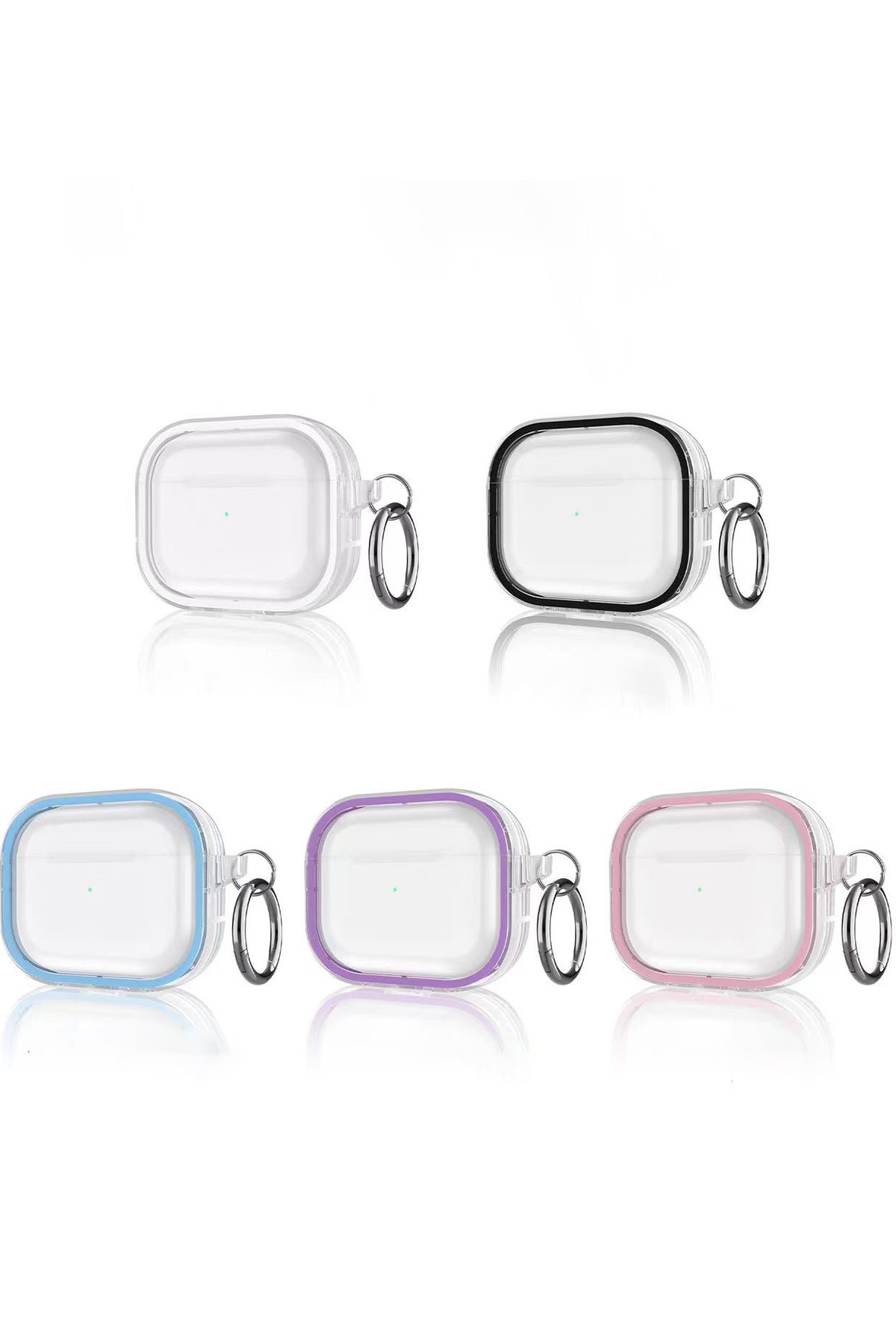 Movenchy Airpods Pro 2 (2.nesil) Shiny Şeffaf Kılıf - Pembe