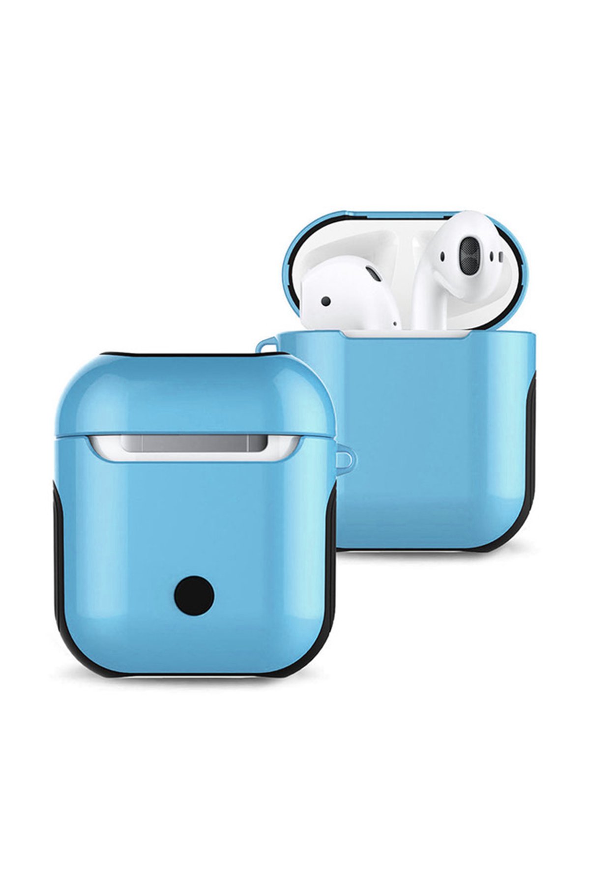 Newface Airpods (1.nesil) Spor Delikli Kılıf - Gri-Siyah