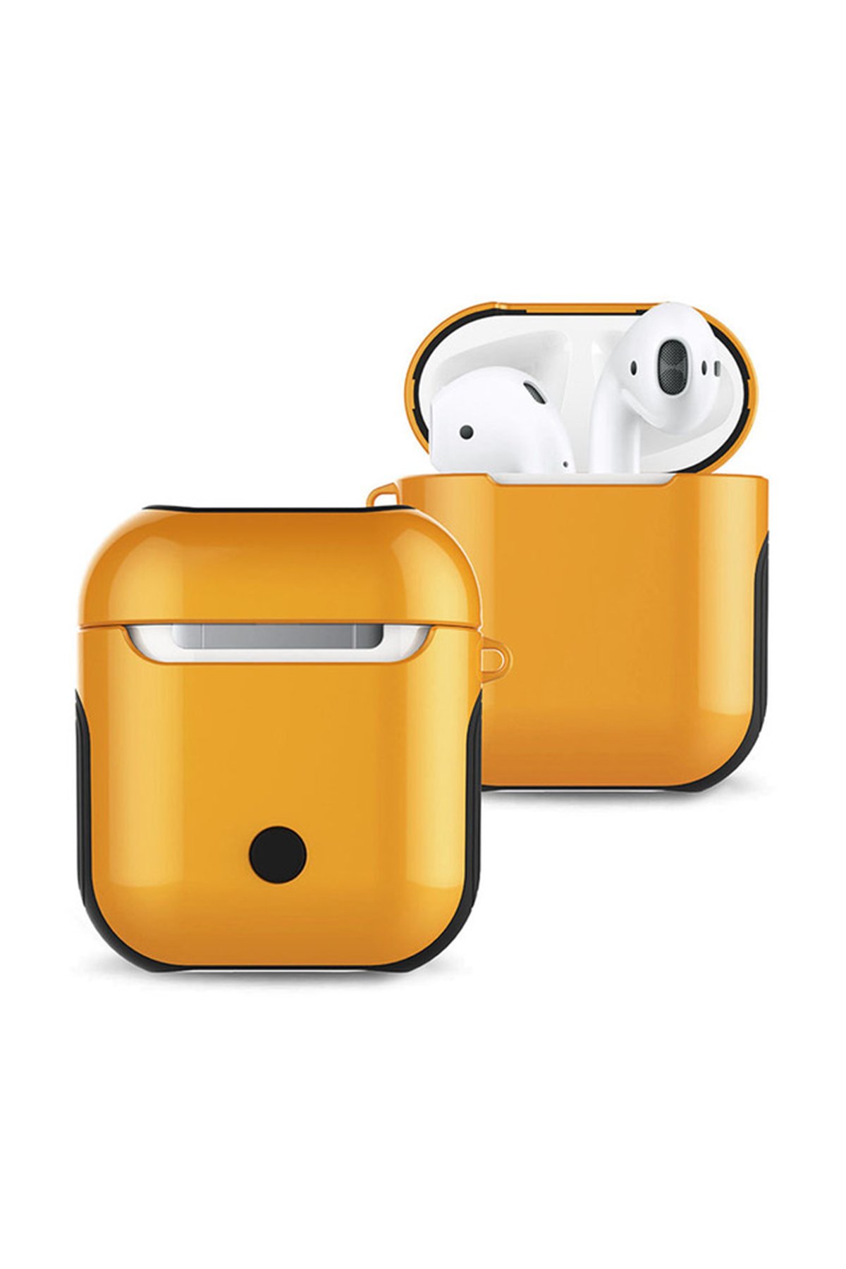 Newface Airpods (1.nesil) Sert Silikon Kılıf - Siyah