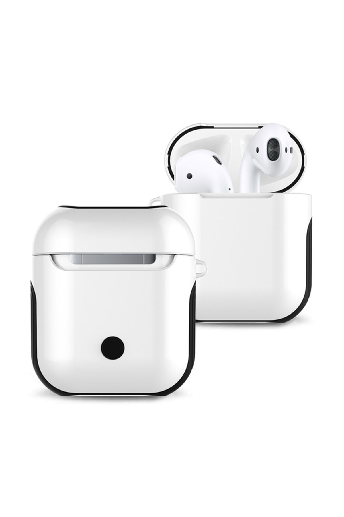 Newface Airpods 2 (2.nesil) Sert Silikon Kılıf - Bej