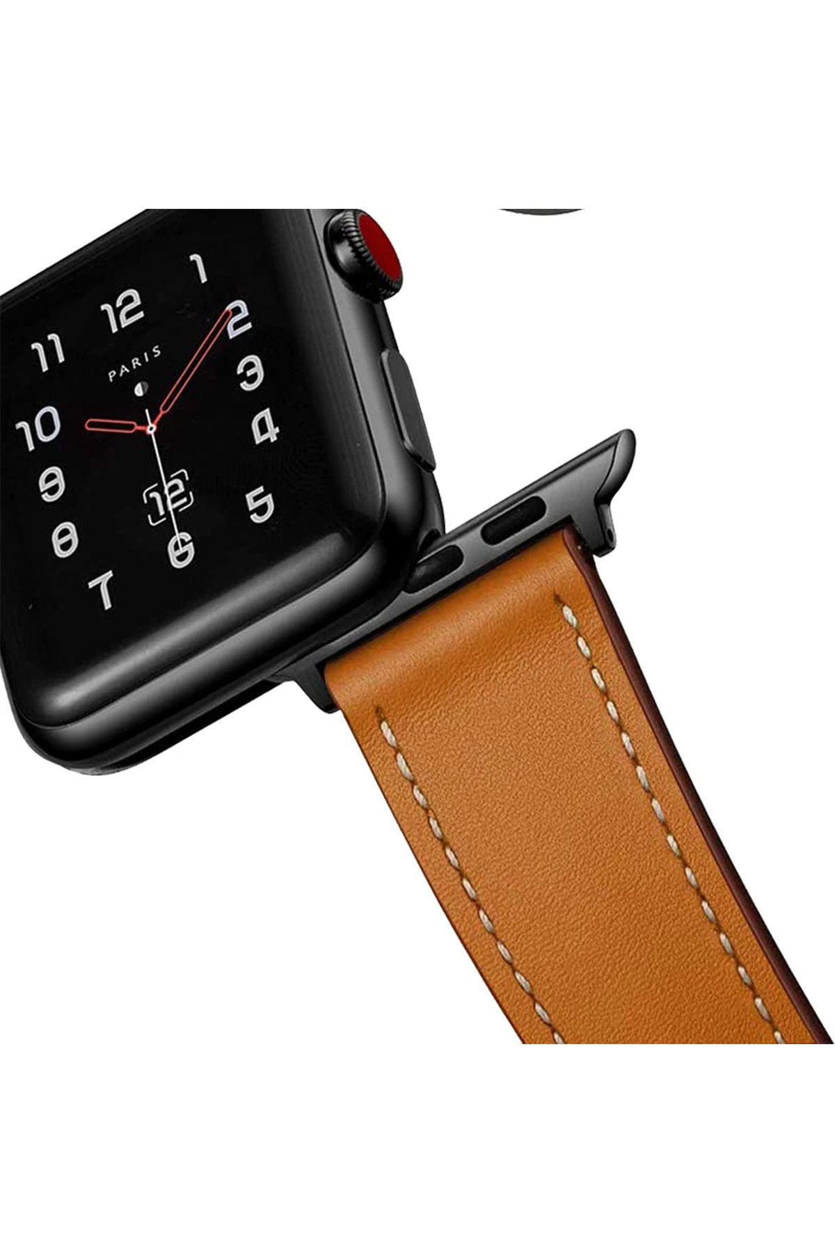 Newface Apple Watch 38mm Hasırlı Cırtcırtlı Kasalı Kordon - Siyah-Mavi