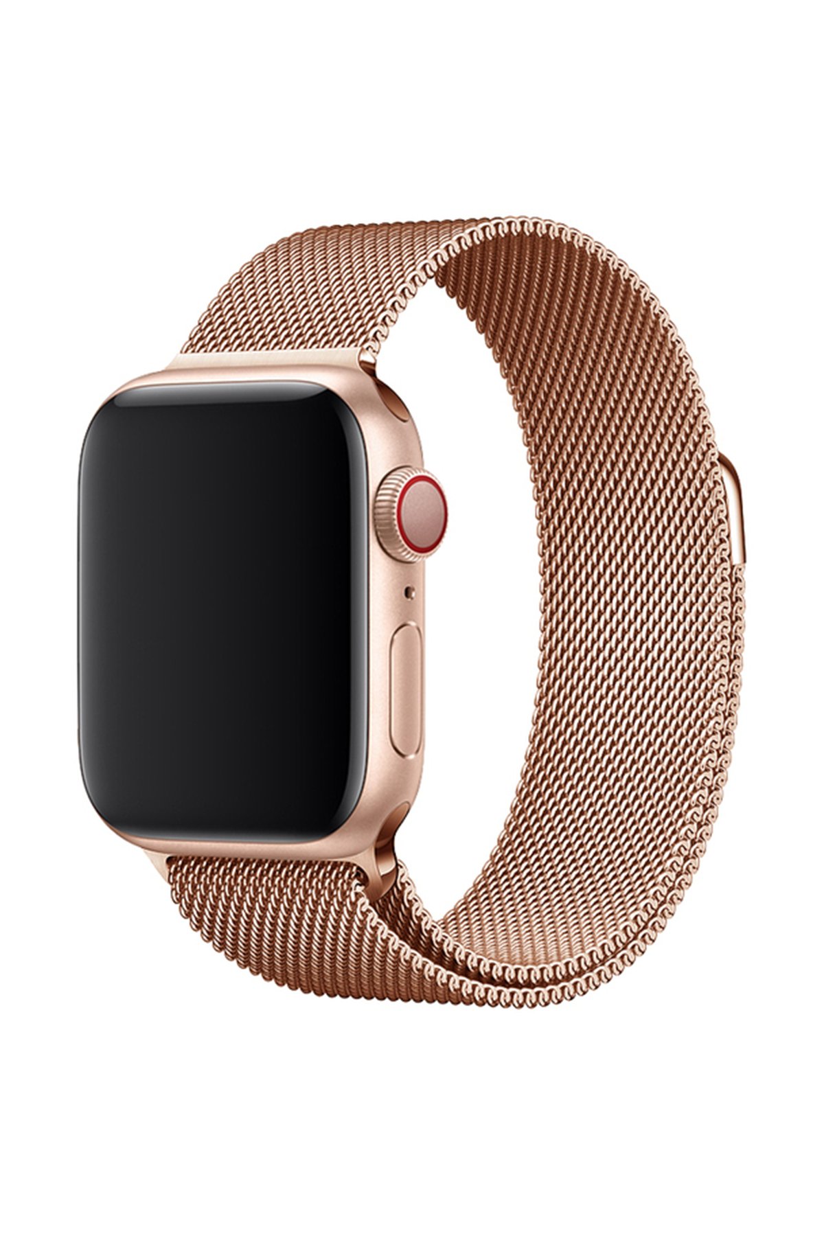 Newface Apple Watch 38mm Ayarlı Delikli Silikon Kordon - Siyah-Siyah