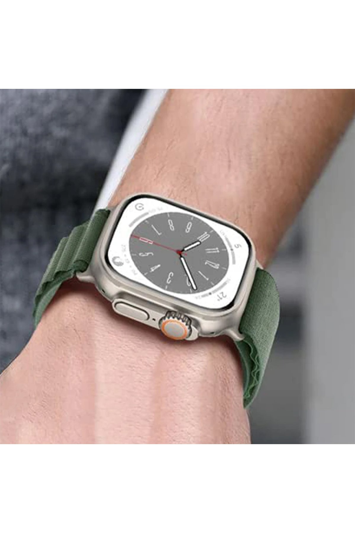 Newface Apple Watch 38mm Hasırlı Cırtcırtlı Kasalı Kordon - Beyaz