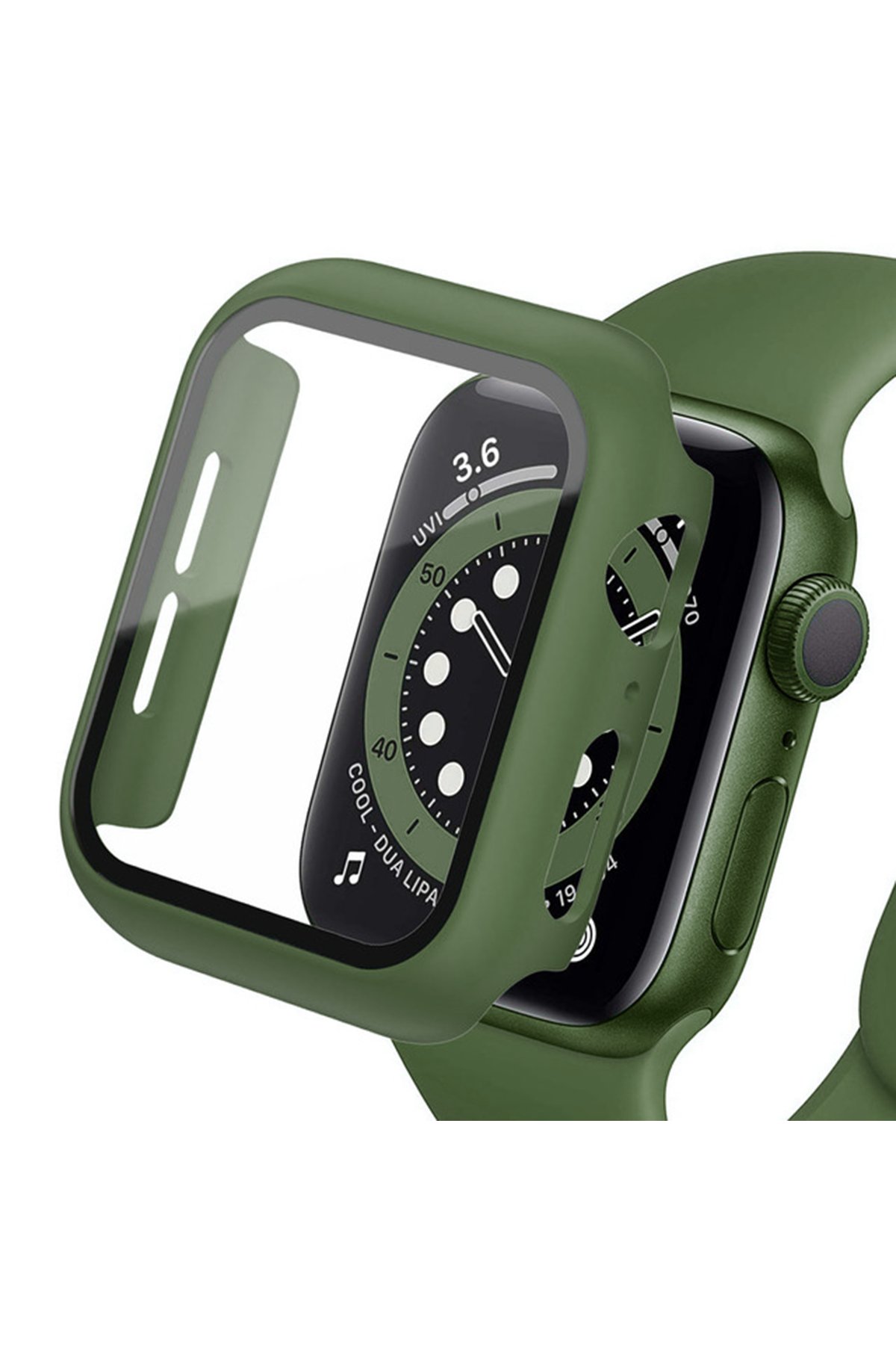 Newface Apple Watch 40mm Camlı Kasa Ekran Koruyucu - Siyah