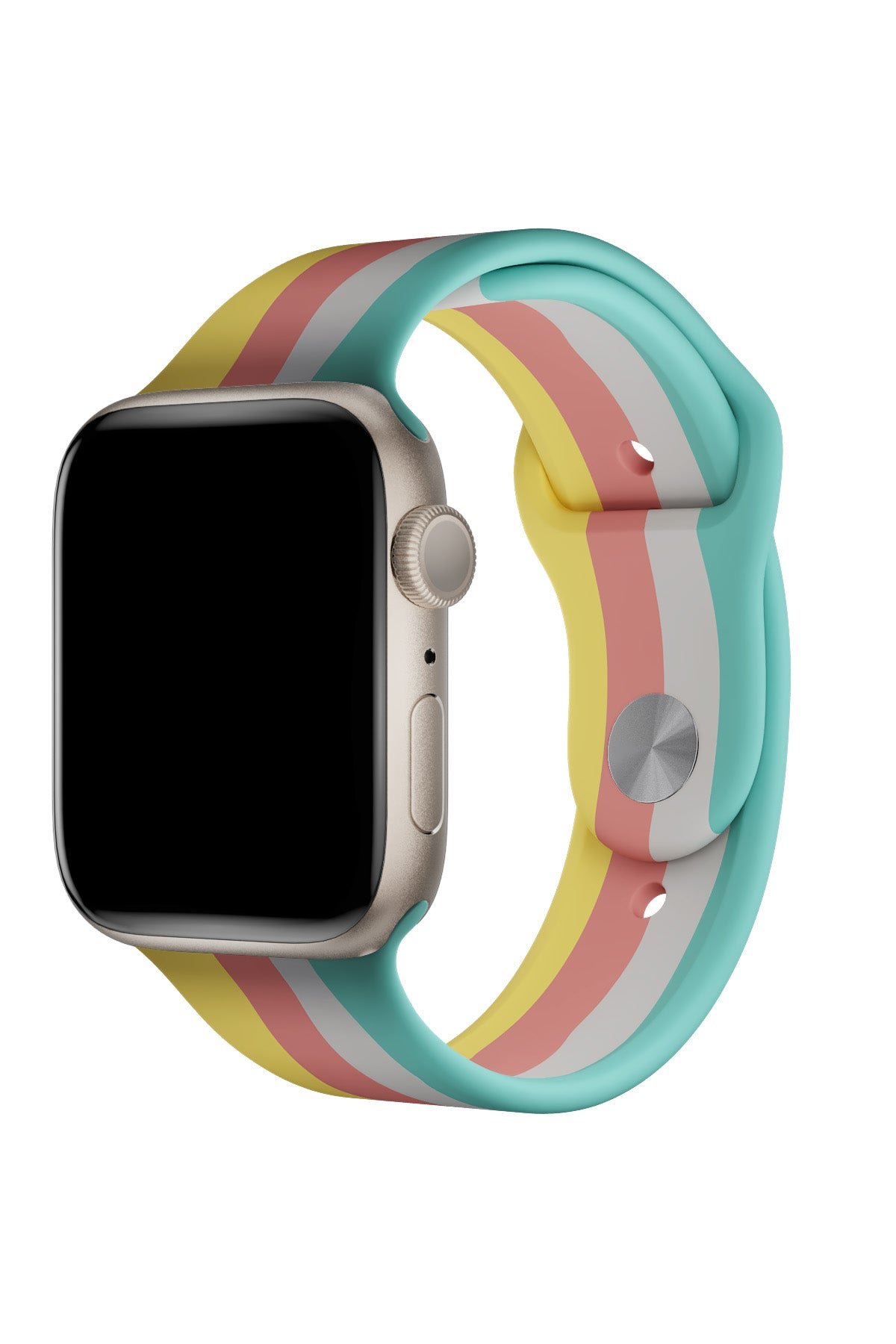 Newface Apple Watch 40mm Hasırlı Cırtcırtlı Kordon - Mavi-Lacivert