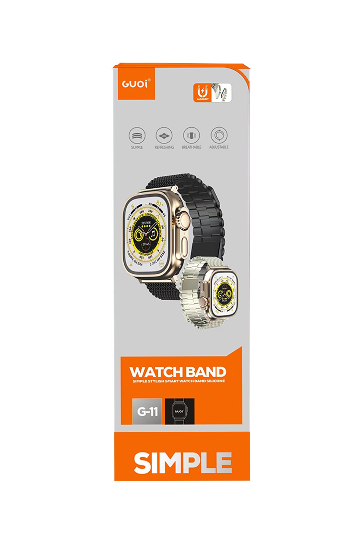 Newface Apple Watch 41mm Metal Mıknatıslı Kordon - Bakır
