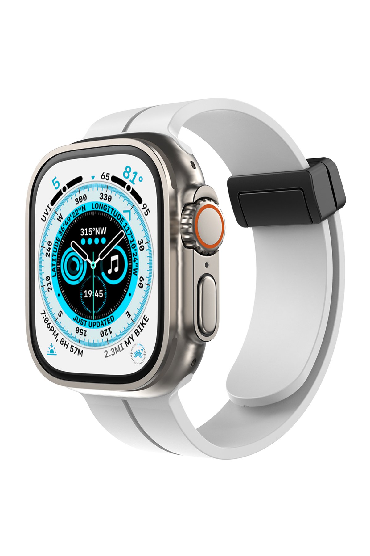 Newface Apple Watch 41mm Star Kordon - Zigzag Mavi-Yeşil