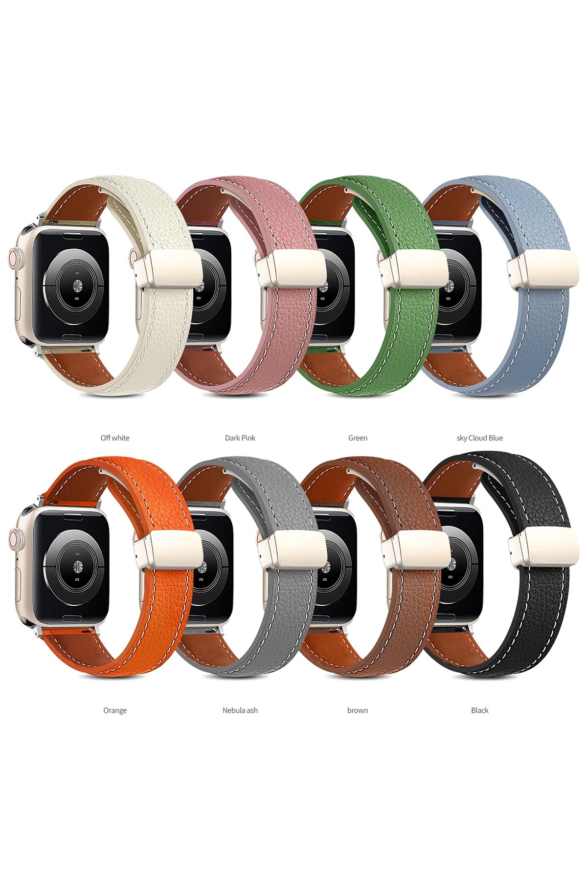 Newface Apple Watch 41mm Ayarlı Delikli Silikon Kordon - Siyah-Siyah