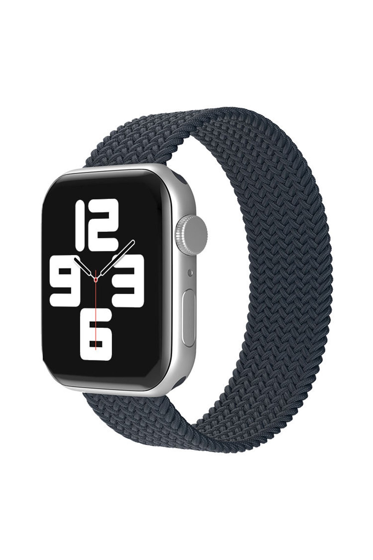 Newface Apple Watch 44mm KR408 Çizgili Silikon Kordon - Kırmızı