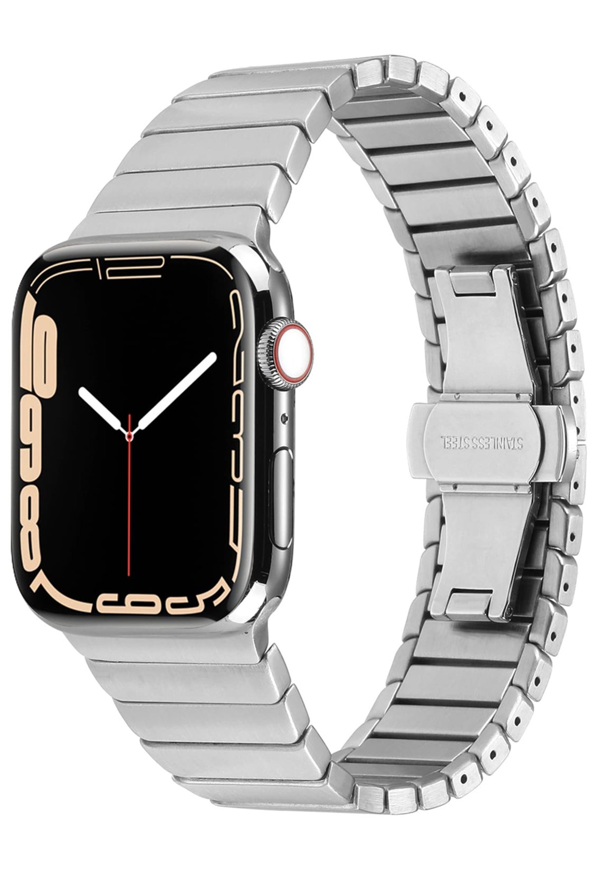 Newface Apple Watch 42mm Star Kordon - Beyaz-Kırmızı