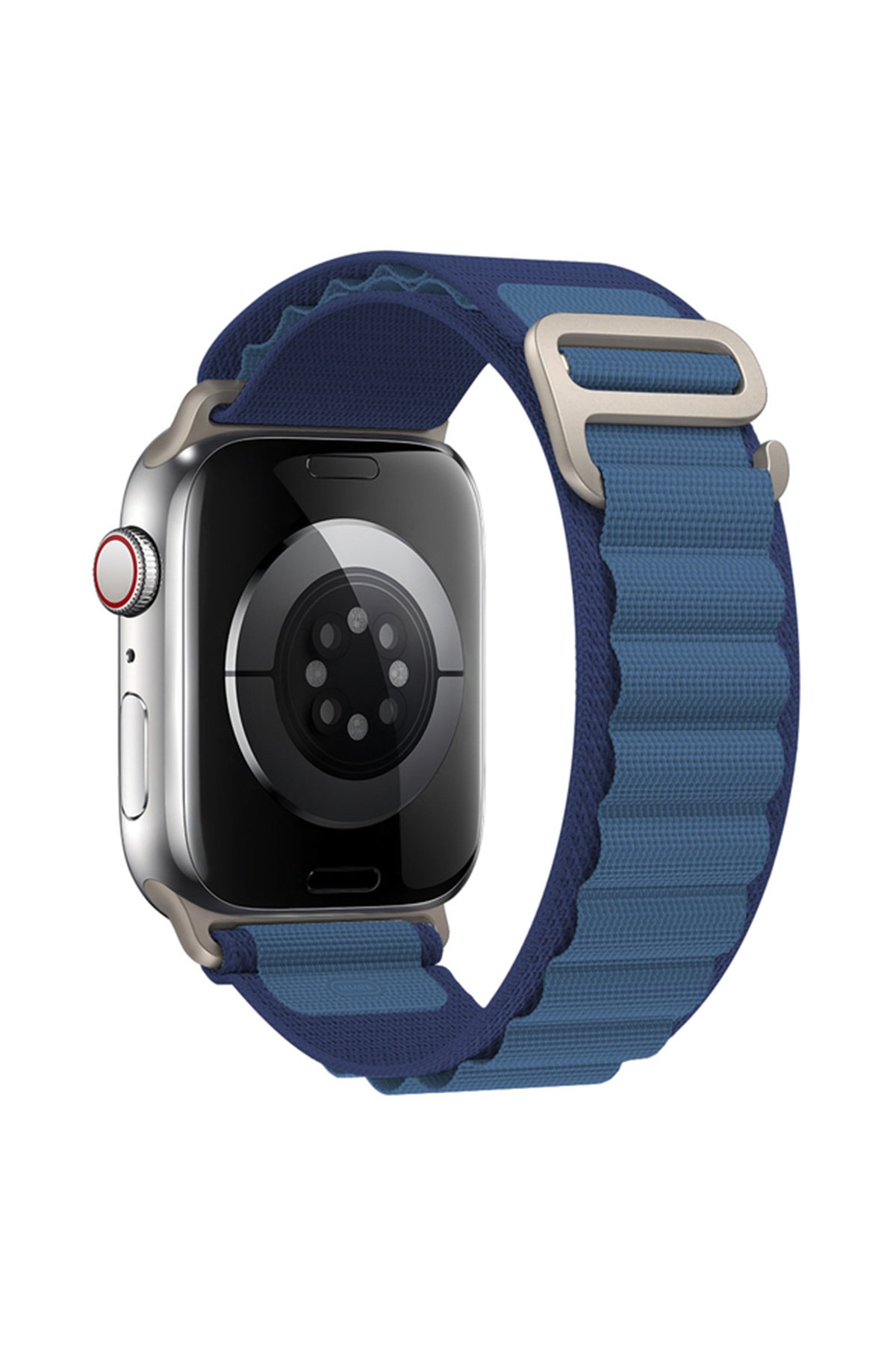 Newface Apple Watch 42mm KR401 Silikon Kordon - Siyah-Kırmızı