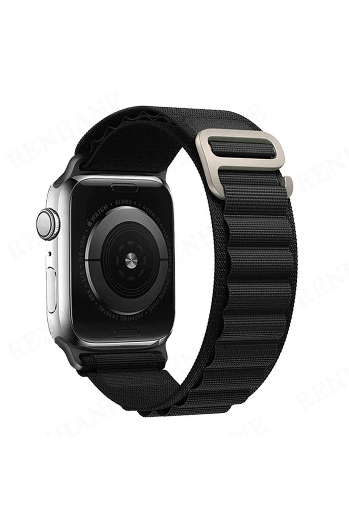 Newface Apple Watch 42mm Ayarlı Delikli Silikon Kordon - Lacivert-Beyaz