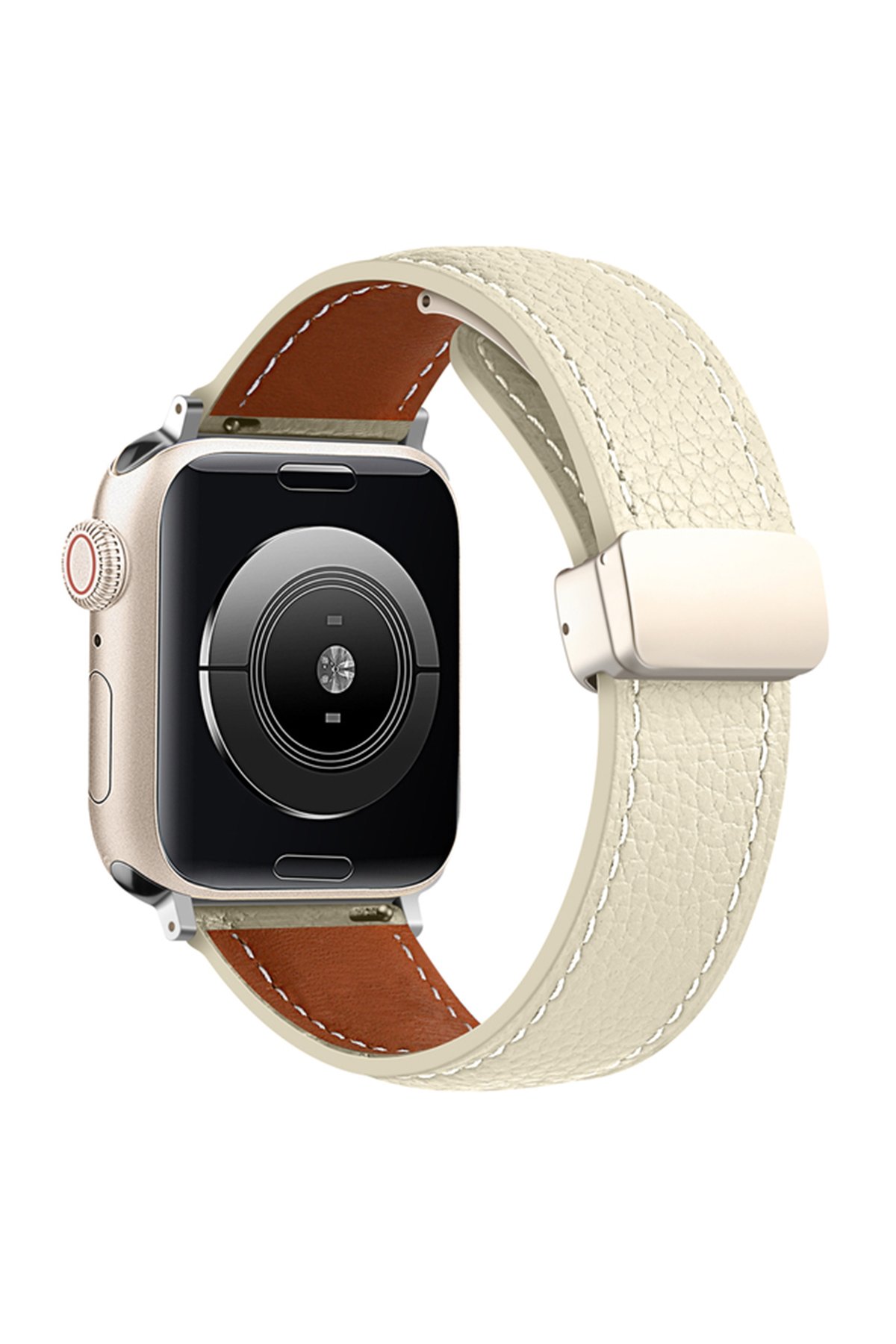 Newface Apple Watch 44mm Trail Kordon - Sarı-Bej