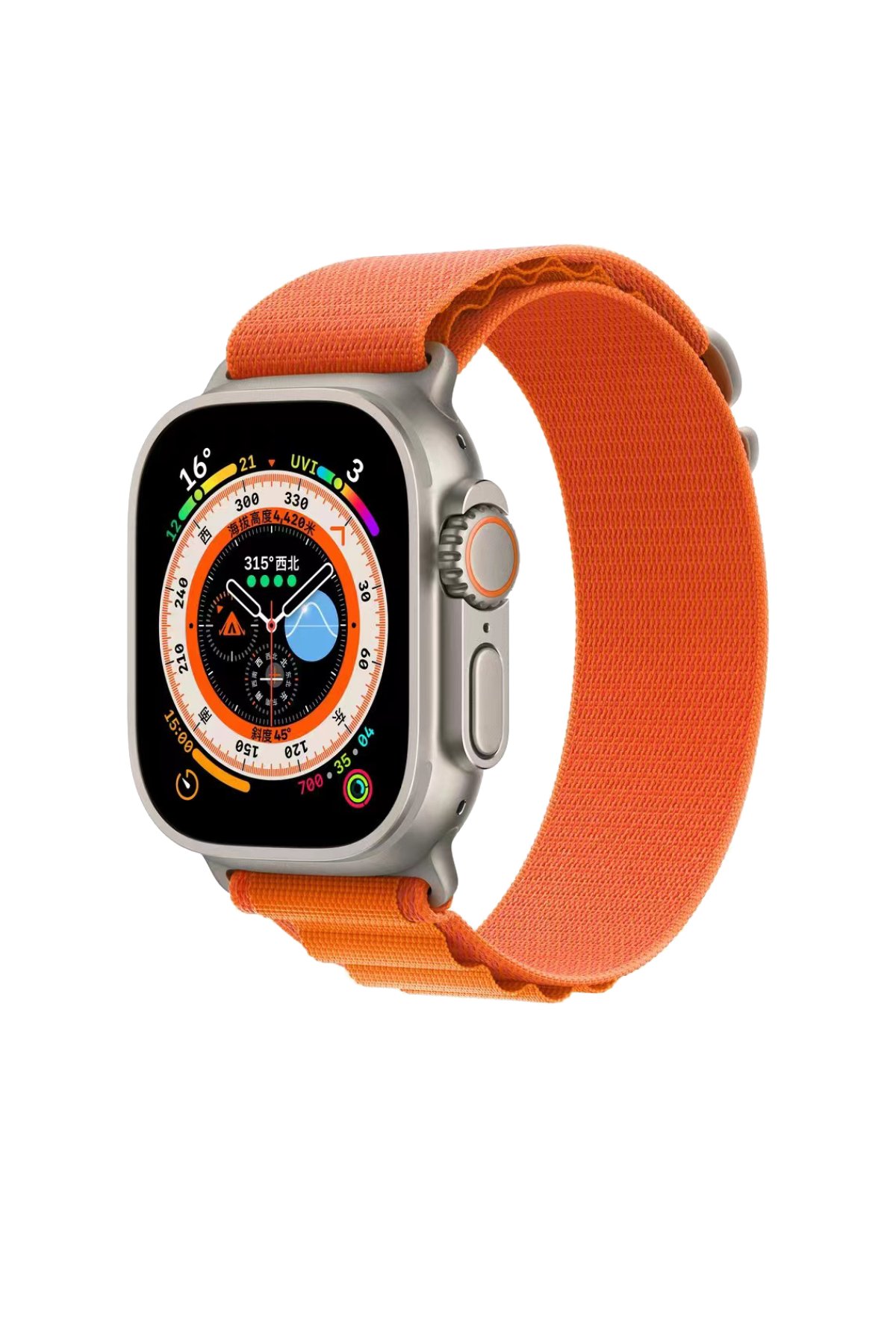 Newface Apple Watch 45mm Metal Mıknatıslı Kordon - Gökkuşağı