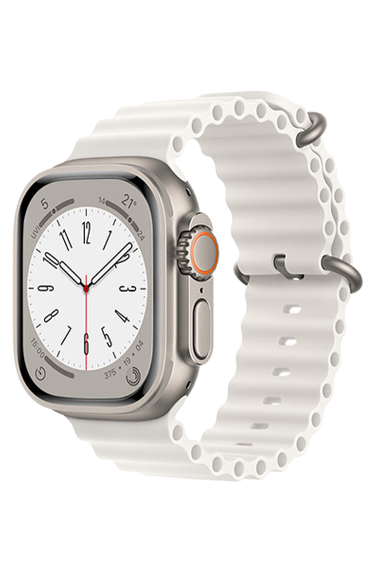 Newface Apple Watch 38mm KR414 Daks Deri Kordon - Beyaz
