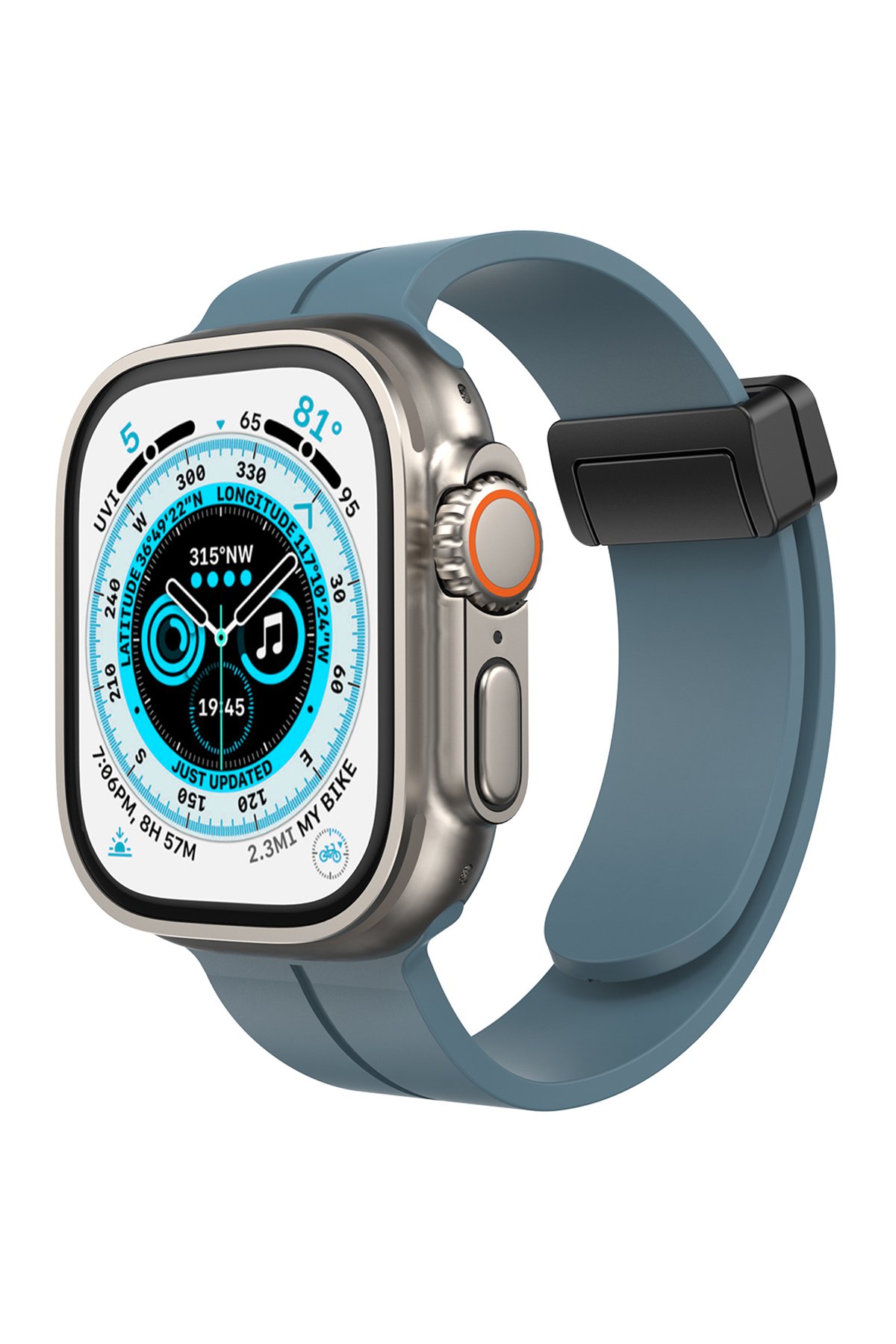 Newface Apple Watch Ultra 49mm KR411 Tailored Strap Kordon - Koyu Yeşil