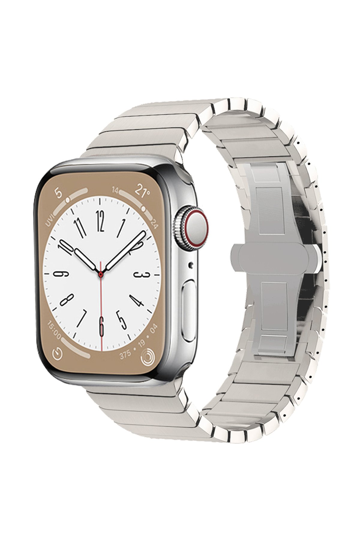 Newface Apple Watch Ultra 49mm KR412 Elegance Stylısh Kordon - Beyaz